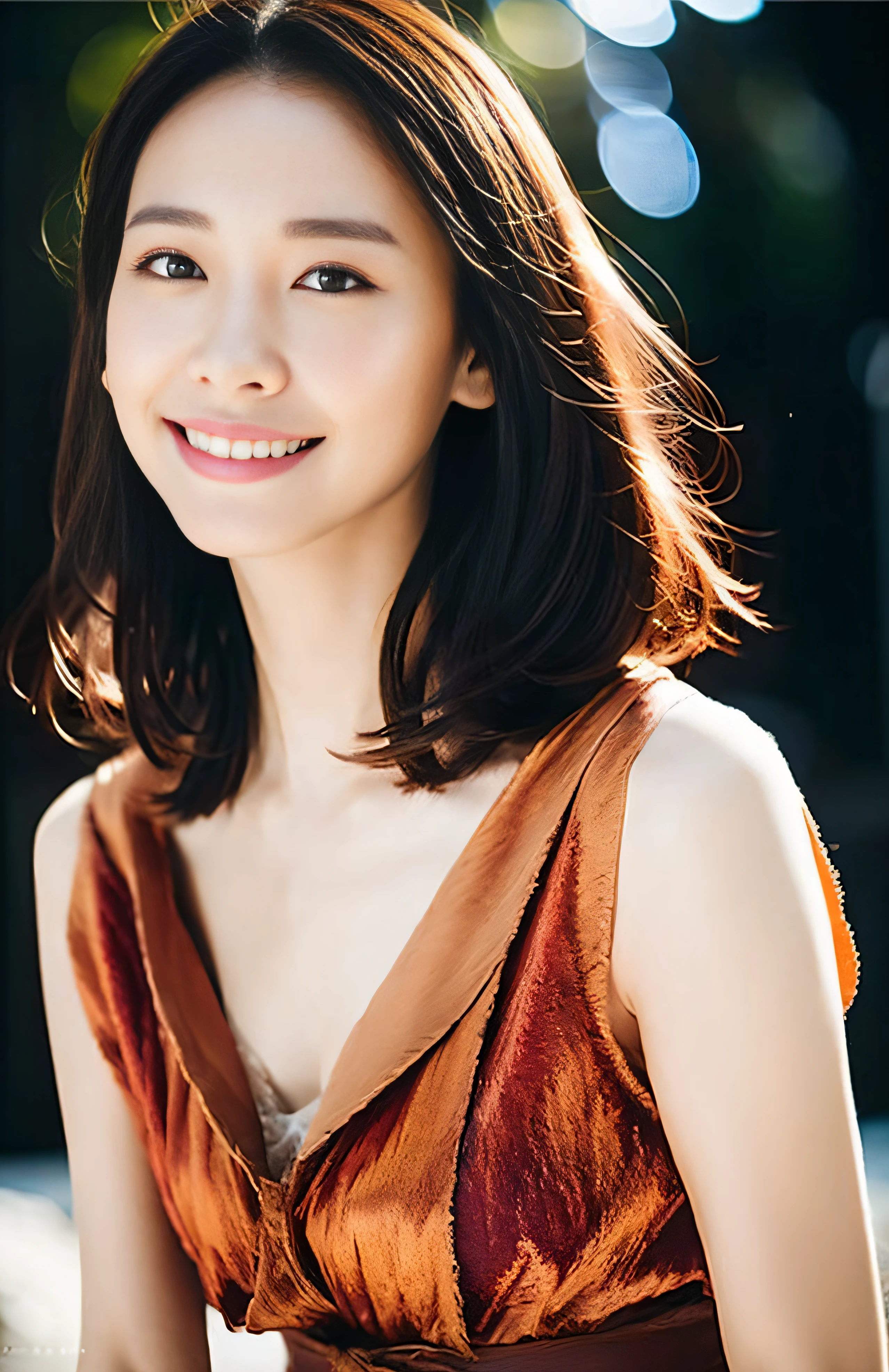((Best quality, 8K, Masterpiece: 1.3)), a beauti,plumw, In addition, Melon face, Friendly and lovely, Sweet smile, long whitr hair,Photorealistic, Solo, Beautiful Chinese woman, Oversized professional set, Natural look, White skin, Sweet smile, Rough hairstyle undecided., (Sensual expression), Bright café, (((tempting pose)), ((uncontrollable))), Profesional photogarpher, Shallow depth of field, lens flare glow