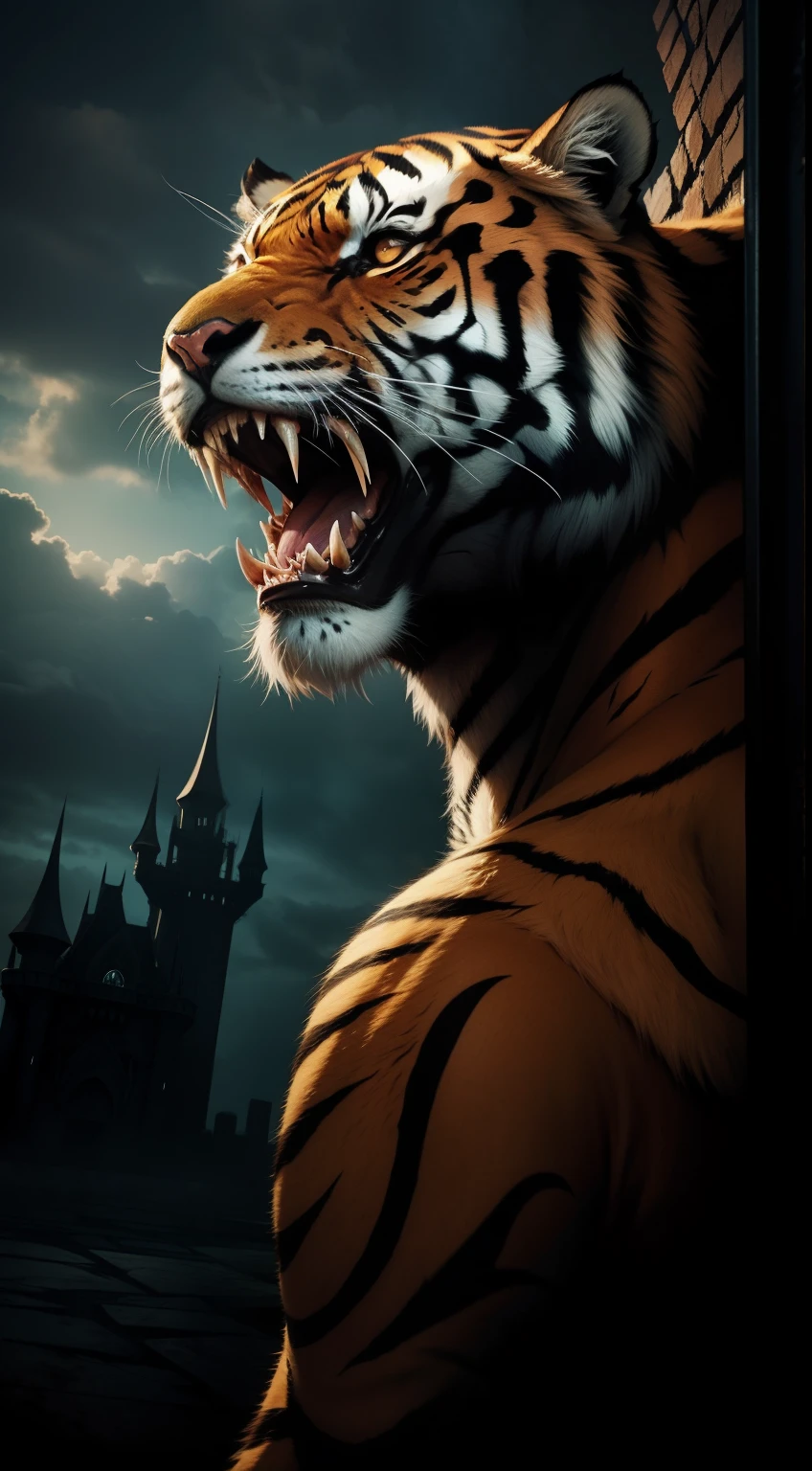 tiger-monster, blood-castle, creepy-style, bloody