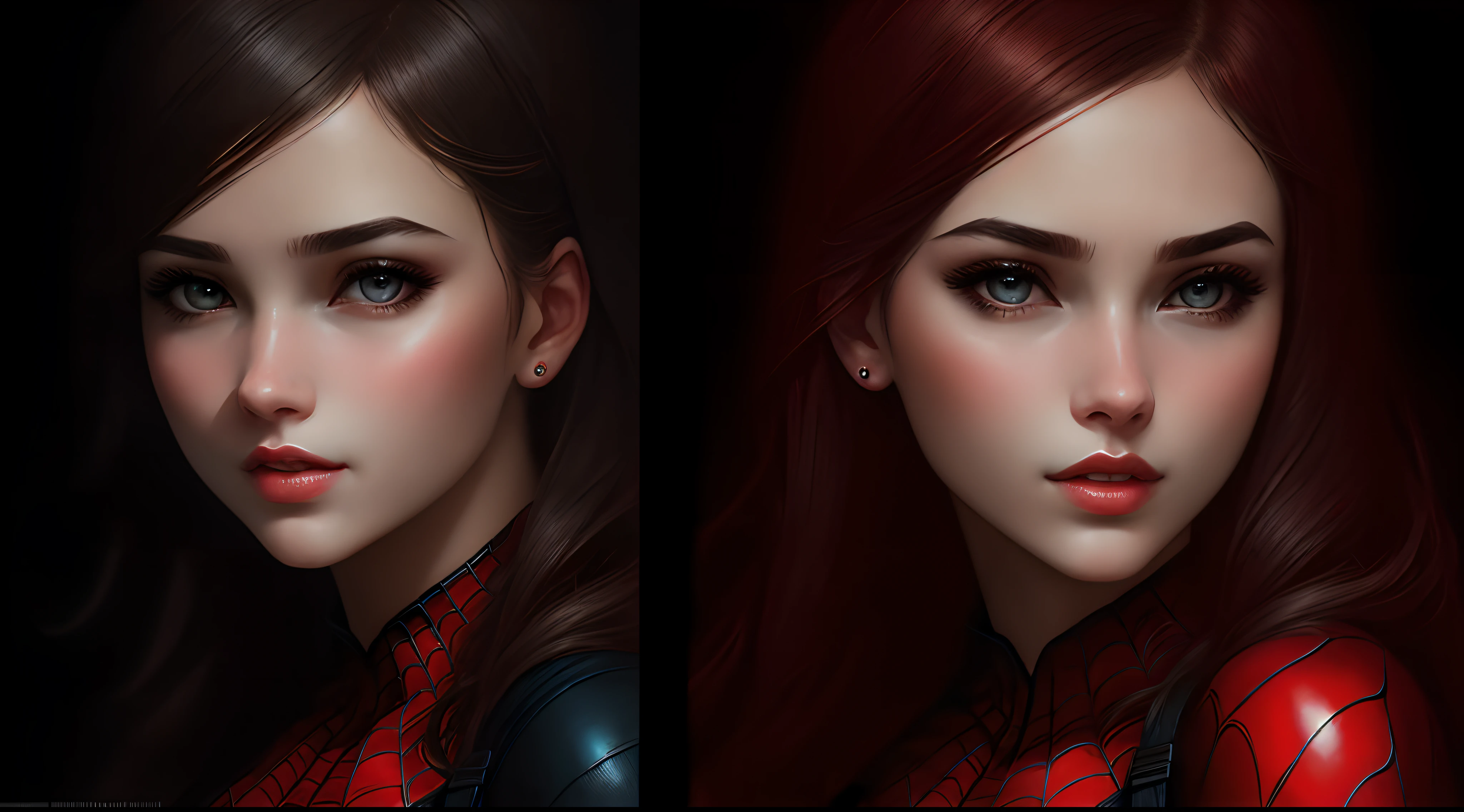 (Award winning digital work:1.3) by (Sketch:1.3),(Energetic:1.3) Spidey, EmmaRob, CGSociety, ArtStation,(Saturated:1.3),(upper portrait:1.3),(Feminine :1.4),(beautiful: 1.4), (attractive:1.3), pretty girl, sexy sexy pose, perfectly detailed eyes, studio lighting, themed background