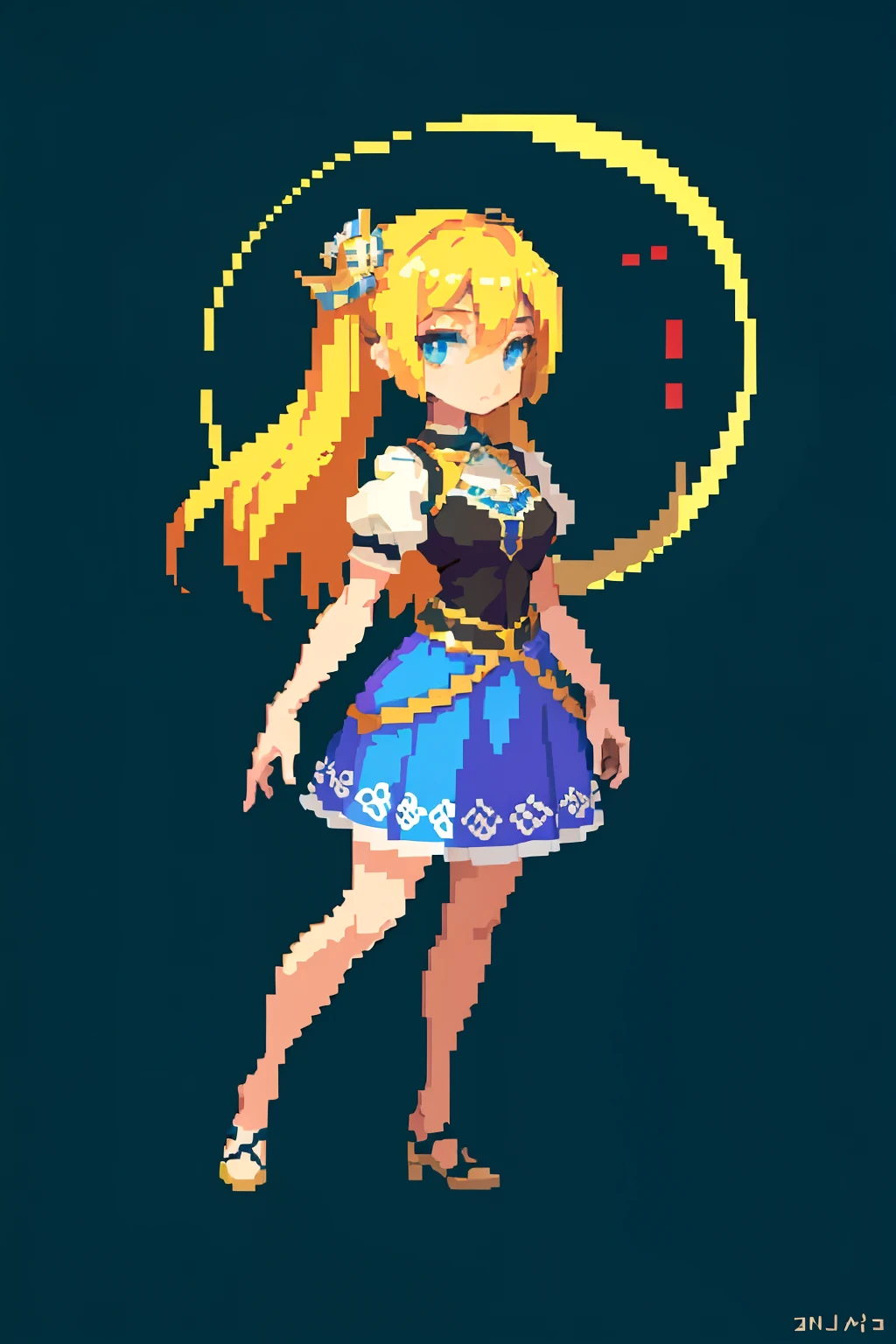 (masterpiece, top quality, best quality), pixel,pixel art,1girl,full body,