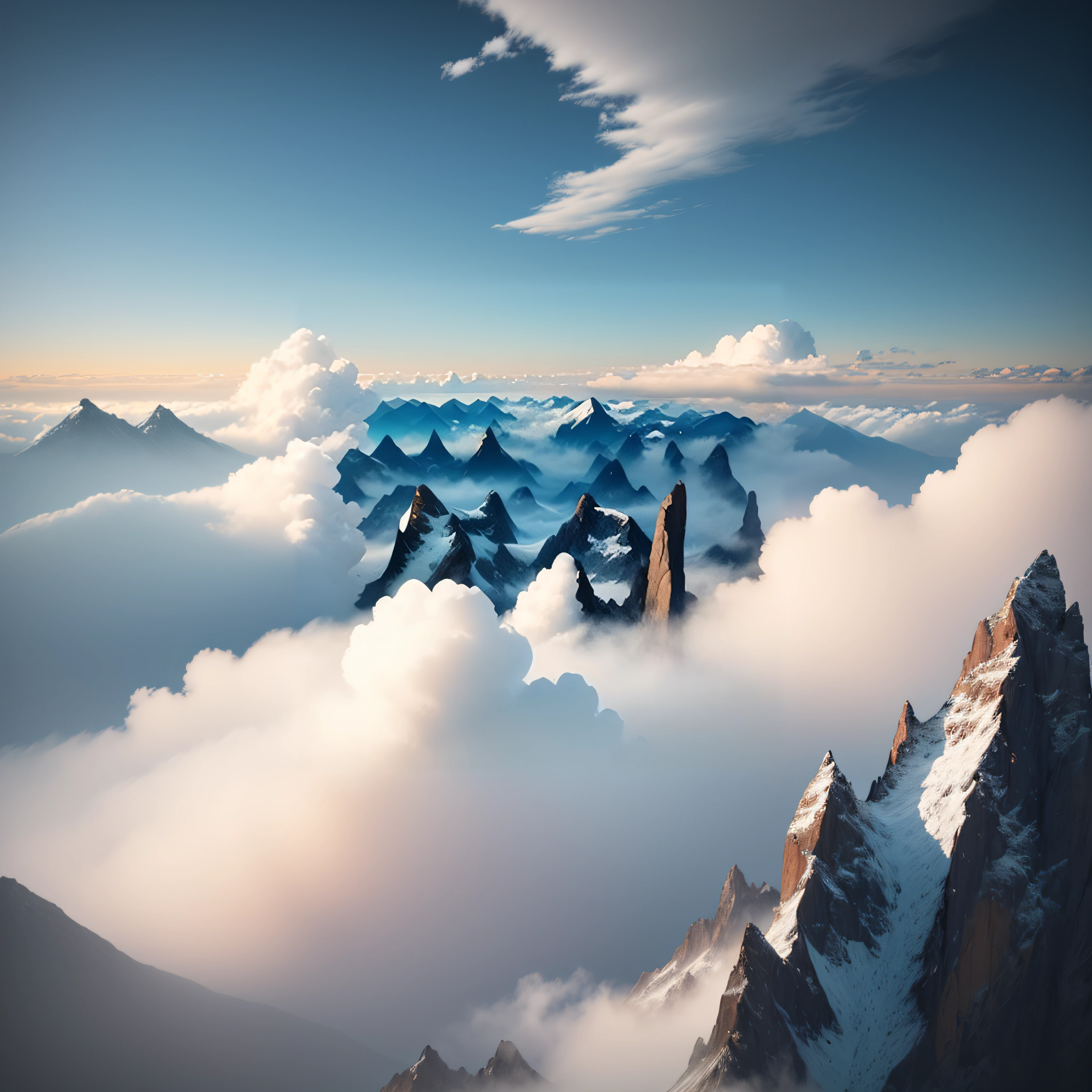 Mountain view with clouds and mountains as a background, breathtaking mountains, High hills, Floating mountains, mountain scene, beautiful mountains, volumetric clouds and fog, misty mountains, alien mountains, Above the clouds, marc adamus, moutains, rise above clouds, Majestic mountains, beatiful mountain background, Breathtaking landscapes, spectacular mountains, Among the clouds