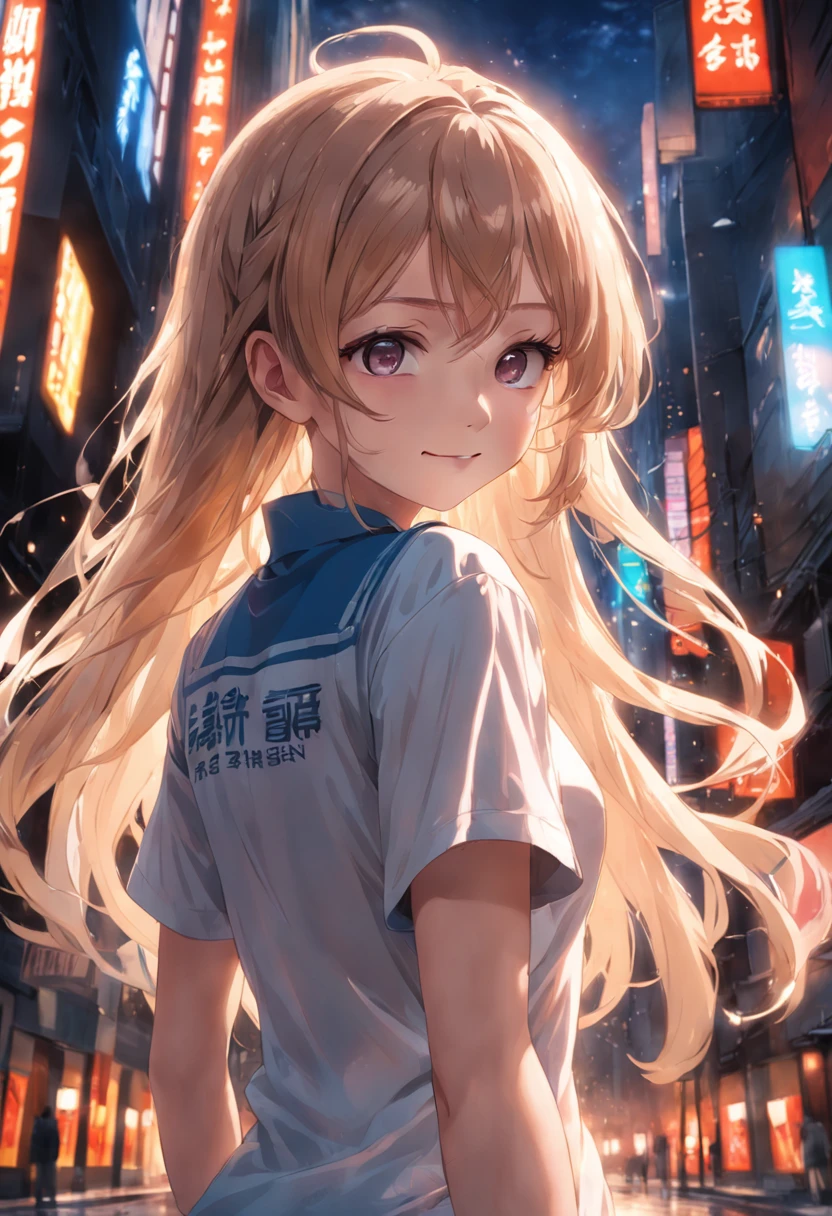 (8k, RAW photo, best quality, masterpiece:1.2), (realistic, photo-realistic:1.37), ultra-detailed, ultra high res,1 girl,looking at viewer,beautiful detailed face,smile,narrow,(slim waist:1.3),shirt, beautiful detailed skin, skin texture, floating hair,professional lighting,