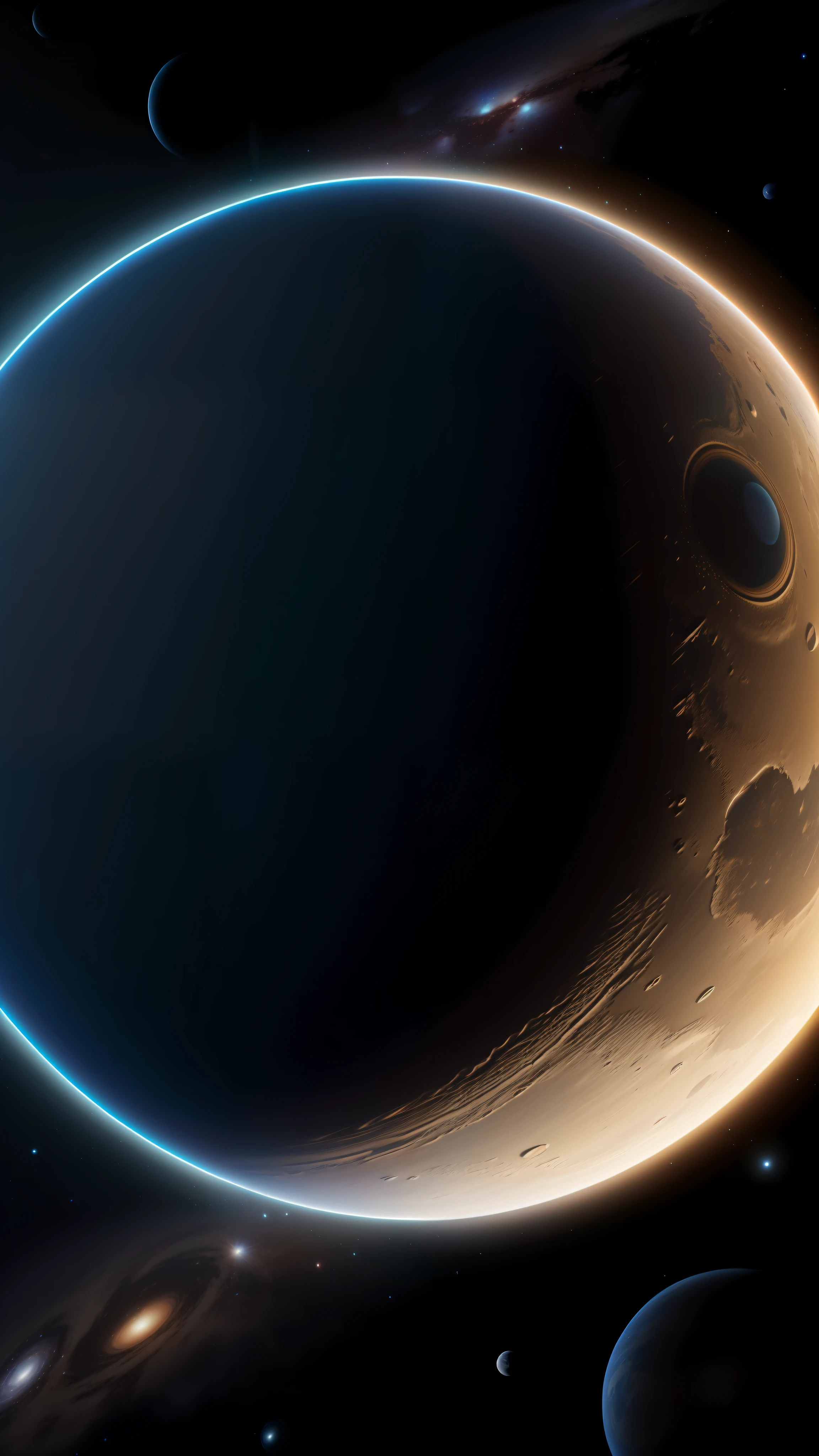 Big universe, planet ring , lots of shining planet and stars, ultra HD , realistic, 8k, original