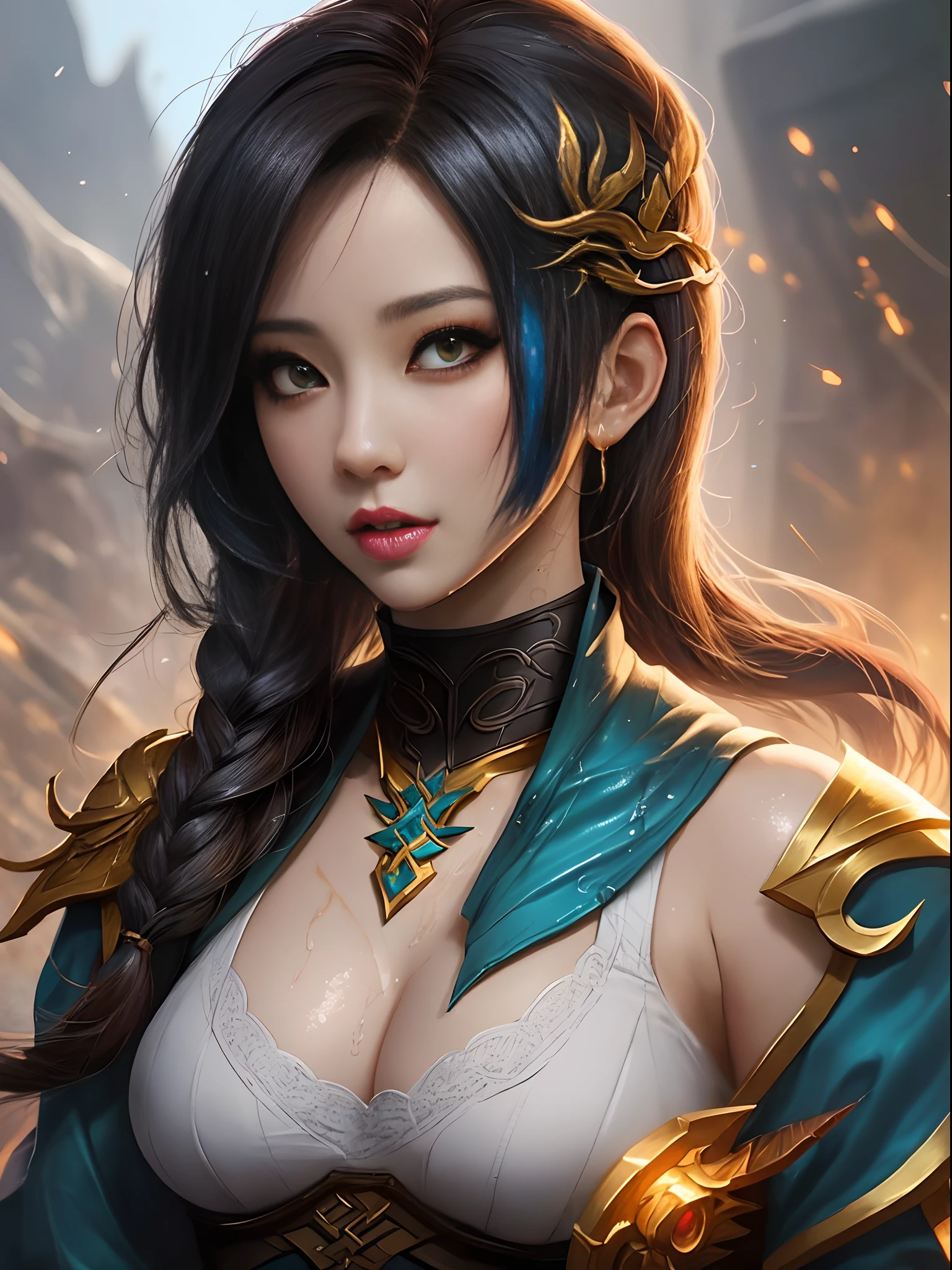 mobile legends wallpapers mobile legends wallpapers mobile legends, irelia, portrait of tifa lockhart, astri lohne, style artgerm, katarina, artgerm lau, kda, samira from league of legends, trending artgerm, leblanc, artgerm style, akali, xianxia hero, wild rift, league of legends character, looking at viewer, hanabi from mobile legend bang bang, wet, sexy,