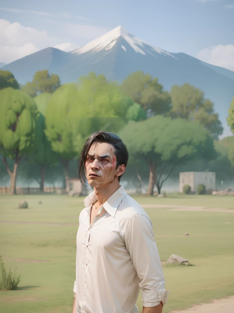 Horror background enemy look