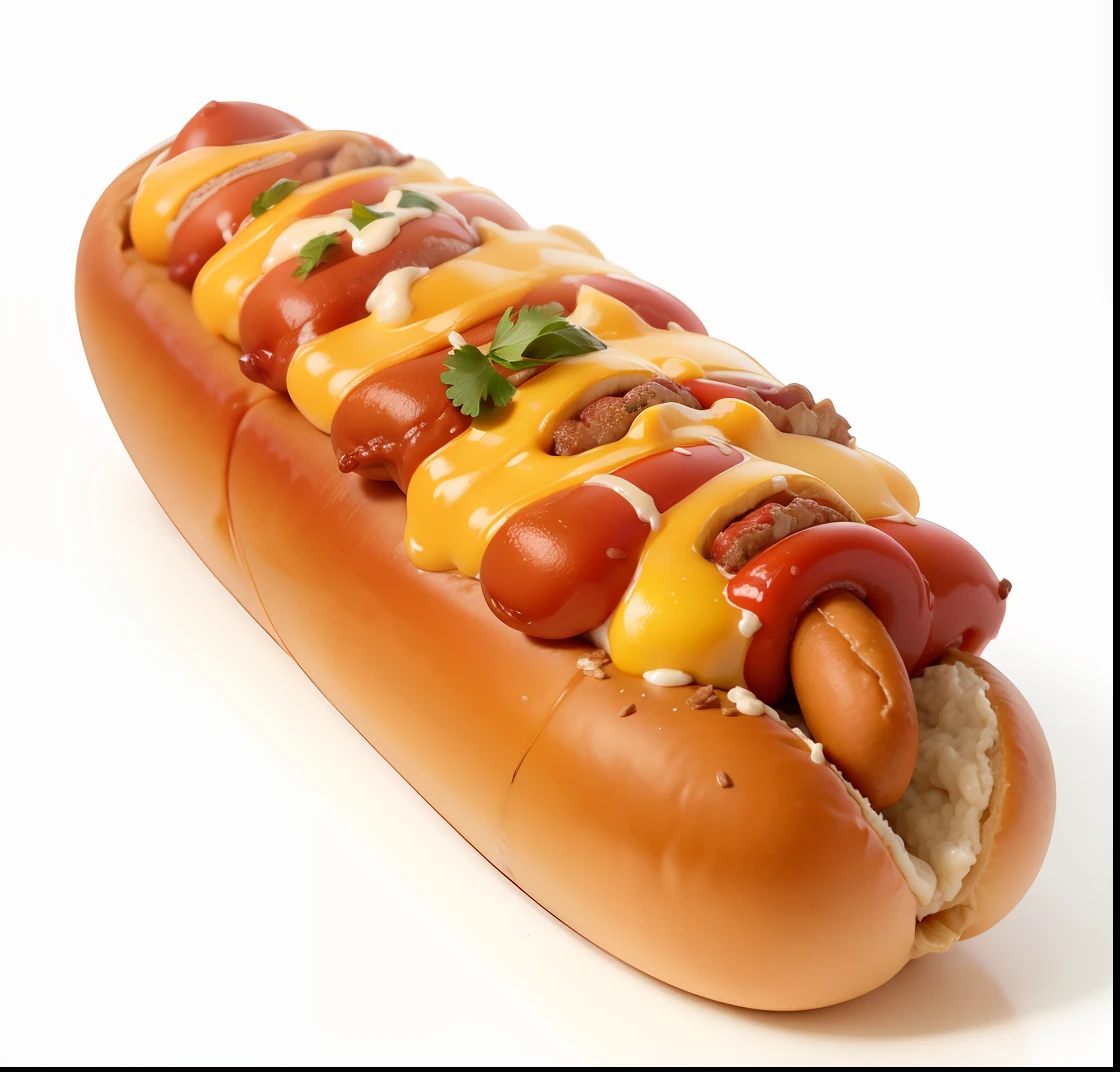 Super Detail 8kCG、masterpiece、hightquality、top-quality、foodphoto、American Hot Dogs、Make your background stylish、Cafe style、