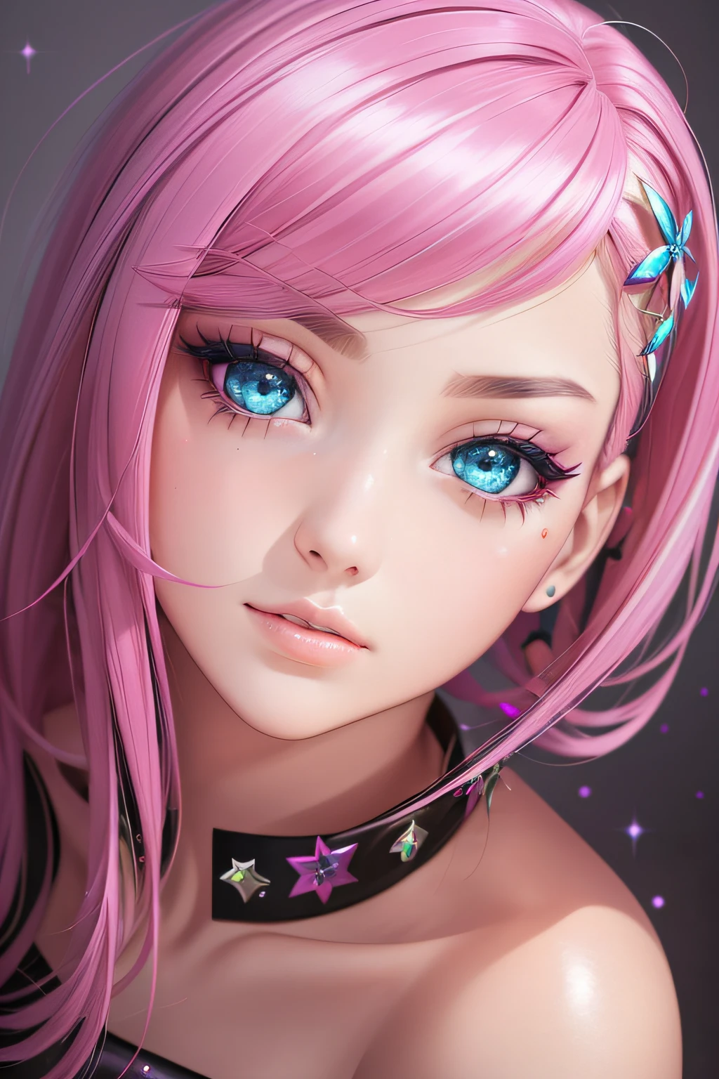 unparalleled masterpiece ever, super realistic 8K , erfect artwork、Fresh fashion for American teens、Sexy and colorful、shockingpink、((a miniskirt))、frilld、Women's glitter fashion、A detailed face、face perfect、perfect eyes、high-detail
