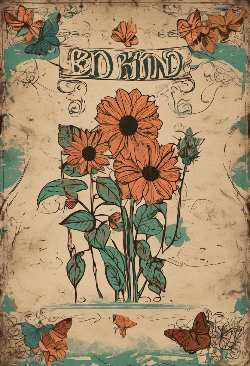 Be Kind To Your Mind Sign Vintage Wall Art Flower Tin Signs Plant Lover Gifts for Women Retro Metal Tin Sign Boho Room Decor Hippie Poster Home Aesthetic Office Decor Be Kind Tin Signs 8x12 Inch