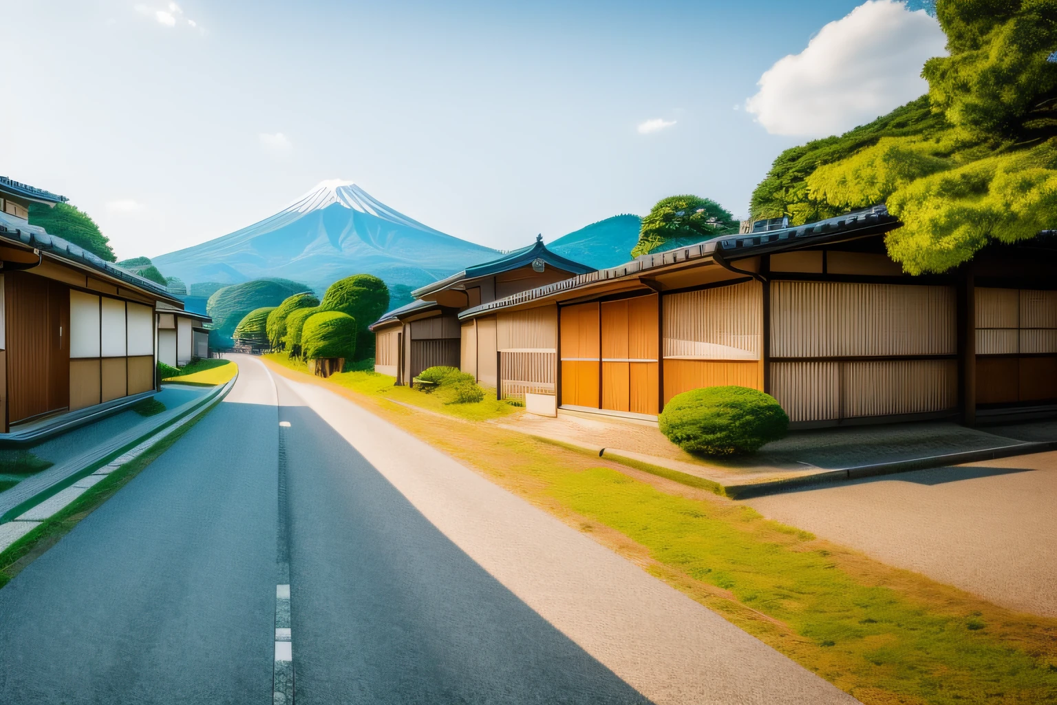 Innovative game style Background with On the way to school No people Residential area of Japan