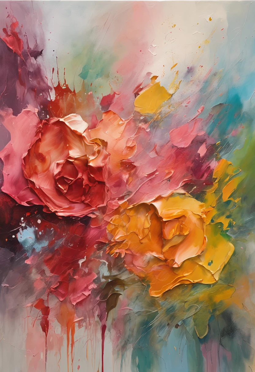 wtrcolor style, (rose) digital art, official art, blown by the wind, masterpiece, beautiful, ((watercolor)), paint splatter, intricate detail. Great detail, [dripping:0.7], Trending on Artstation, Rachel Walker