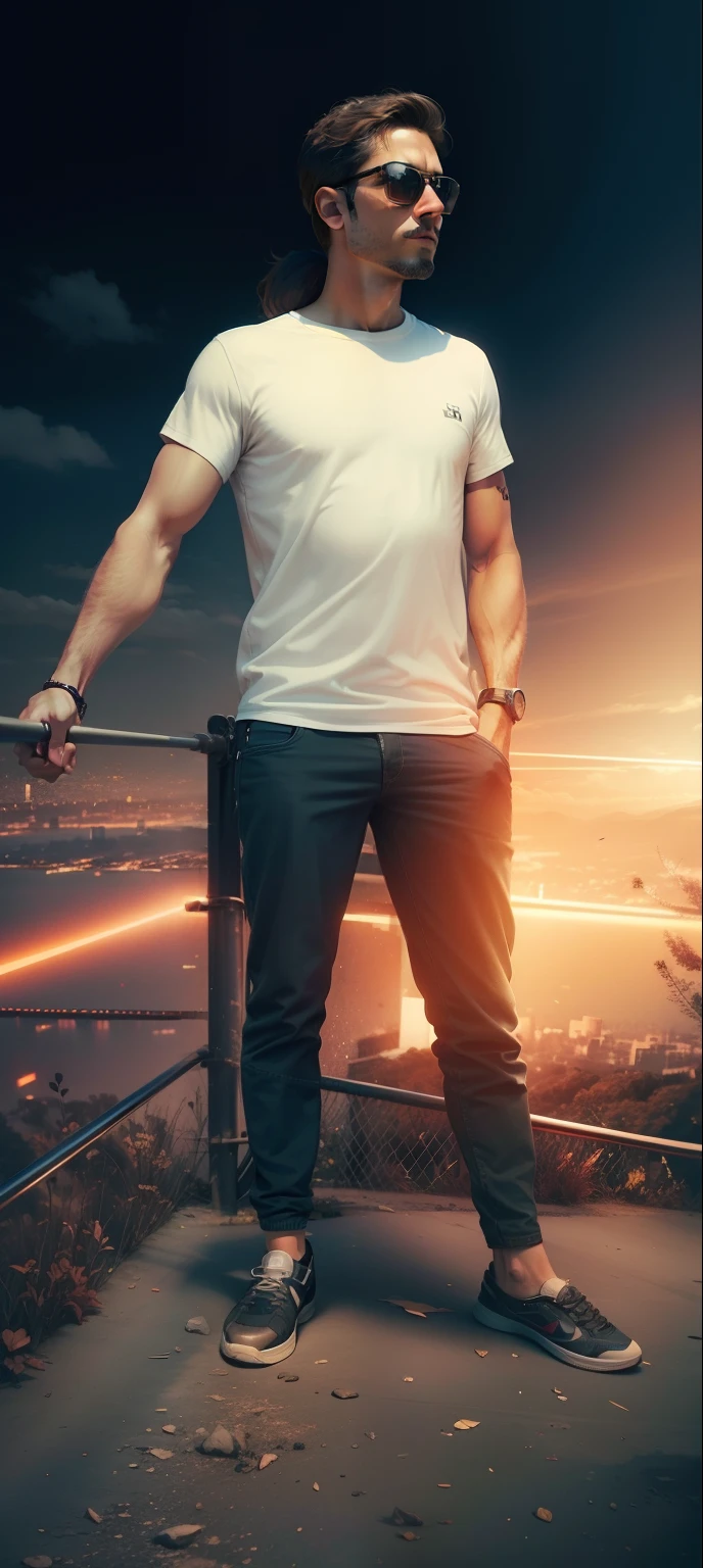 Change background and use special effect and add sunglasses