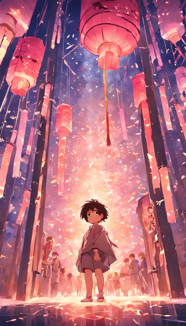 Celebrate Tanabata alone,schoolboy