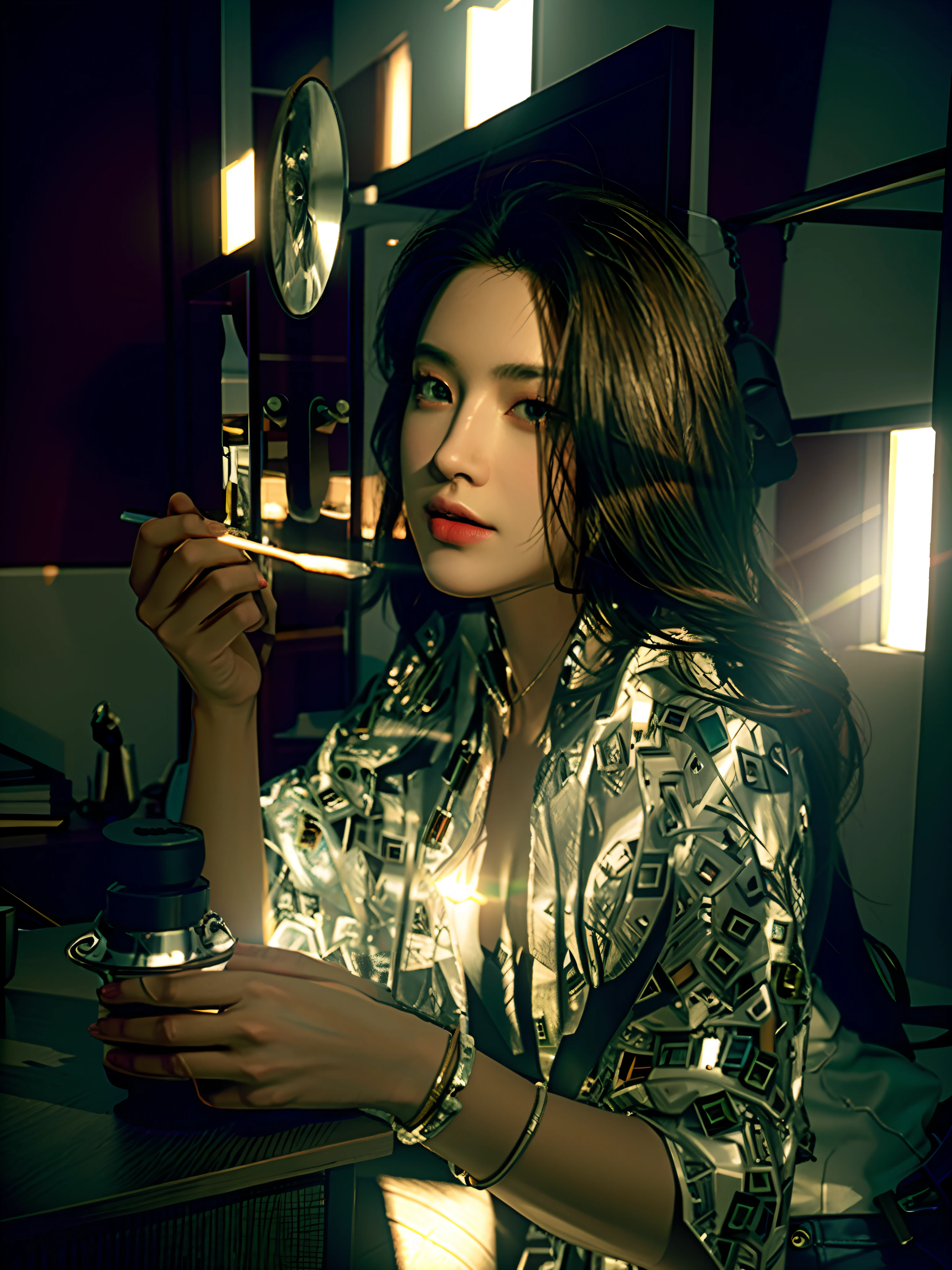 Masterpiece, Best Quality, High Quality, HD, High Quality Textures, High Quality Shadows, High Detail, Realistic, Cinematic Light, Side Light, Lens Vignetting, Ray Tracing, Sharp Focus,