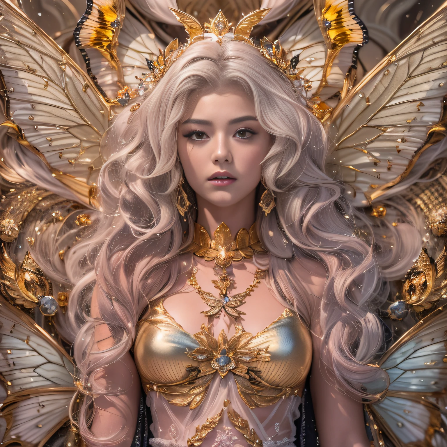 (best quality,4k,8k,highres,masterpiece:1.2),ultra-detailed,(realistic,photorealistic,photo-realistic:1.37),portraits,vibrant colors,natural light,(sacred art,divine creatures,biblical accurate angels,guardian spirit,sci-fi,dream realm),[superior beings],(A captivating scene unfolds in this masterpiece of sacred art. The focal point of the artwork showcases divine creatures, angelic beings that are biblical accurate in their depiction. Each angel possesses intricately detailed features. Their eyes, exquisite and detailed, are a reflection of purity and wisdom. The delicate curve of their lips exudes a sense of peace and tranquility.), (The supernatural beings are presented in a Sci-Fi setting, transporting the viewer into a dream realm where reality intertwines seamlessly with the world beyond. They exist as guardian spirits, guiding and protecting those who seek their solace.), (The scenes are bathed in the soft glow of natural light, amplifying the ethereal ambiance.), (The art is executed in a superior medium, with the artist's meticulous attention to detail evident in every brushstroke. The high resolution of the artwork, whether in 4k or 8k, ensures that every minute detail is rendered to perfection. The result is an ultra-detailed composition that captivates the viewer's gaze.), (The realistic portrayal of these divine creatures, achieved through photorealistic techniques, adds an immersive quality to the artwork. The colors are vibrant and vivid, breathing life into the serene scene. The portraits of the angels evoke a sense of awe and reverence, capturing the essence of their spiritual nature.), (This sacred art embodies the transcendent nature of the divine, while simultaneously embracing the sci-fi elements of a fantastical dream realm. It is a testament to the artist's skill and vision, offering viewers a glimpse into a world where superior beings coexist in harmony with the human imagination.)