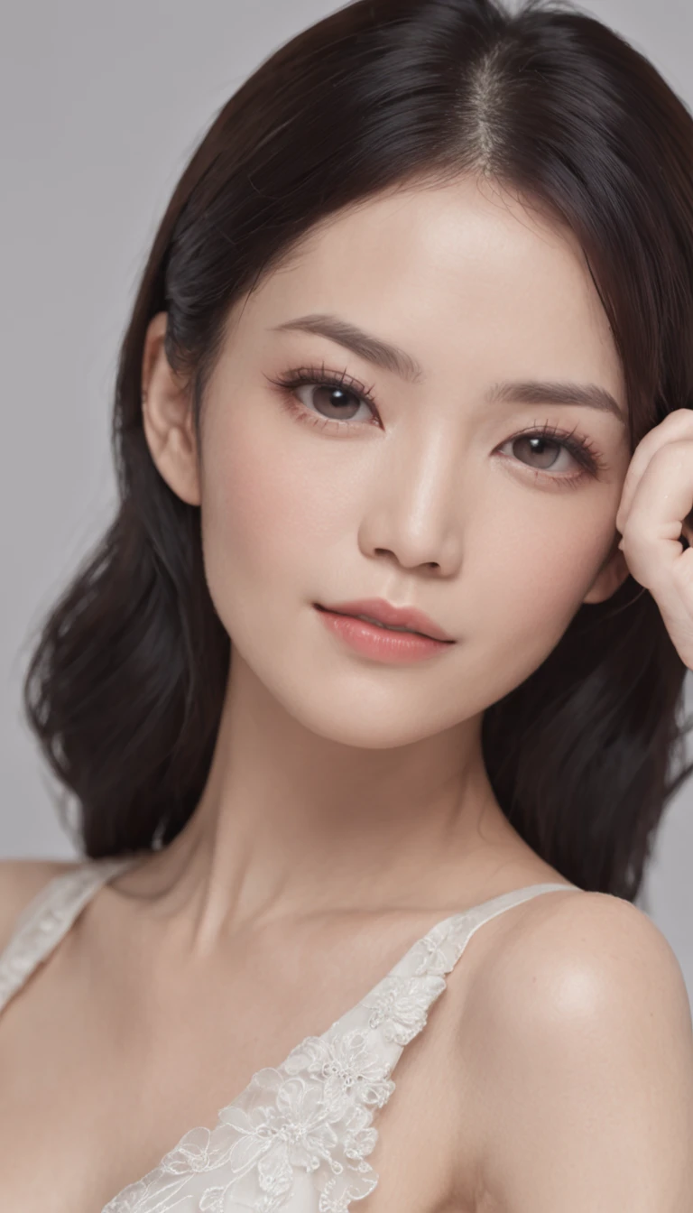 ((Aunt:1.1))、(Old face:1.1)、((Beautiful Japanese 18 year old 、kneeling on a bed))、A smile、Laughing wrinkles、(((Scene from Movie、In detail luxury hotel、Beautiful western suite backdrop with luxurious décor)))、(Expose a lot of underwear)、Black very small bra and black very small panties、(Slim body 1)(Colossal tits)(flabbiness)、Thoracic sulcus,,、Beautiful legs、Gravure photography、Photo pose、(shining face、Sexy face、beautiful countenance)、Shorthair、(((full body shot of)))、real looking skin、photoreali、Detailed picture、high-level image quality、、Accurate images