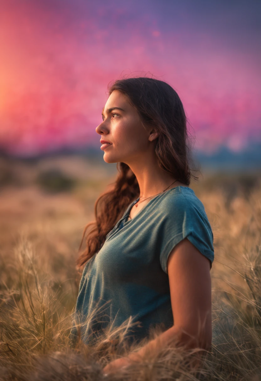 1 beautiful young woman, schulterfreies Top mit Dekollet, Dramatische Beleuchtung, Schatten, 8K, analog, bokeh, fotorealistisch, realistisch, (Gabriel Dawe, Greg Girard)