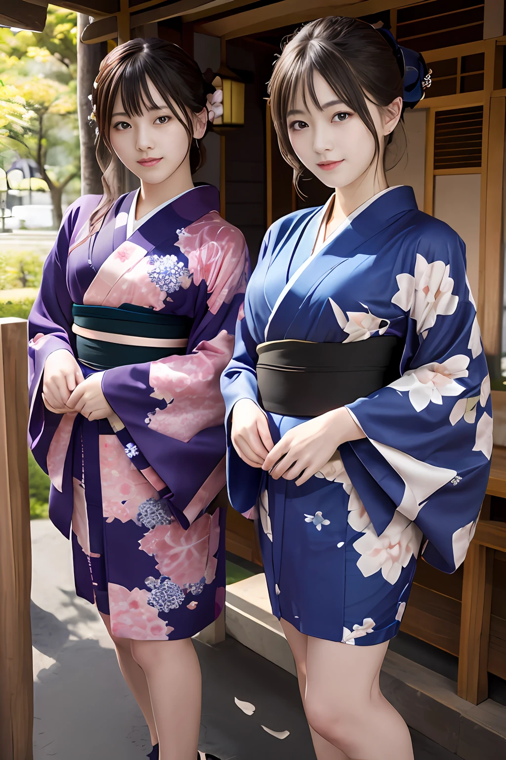 top-quality、​masterpiece、超A high resolution、(Photorealsitic:1.4)、1girl in、Kimono、enticing、looking in camera、