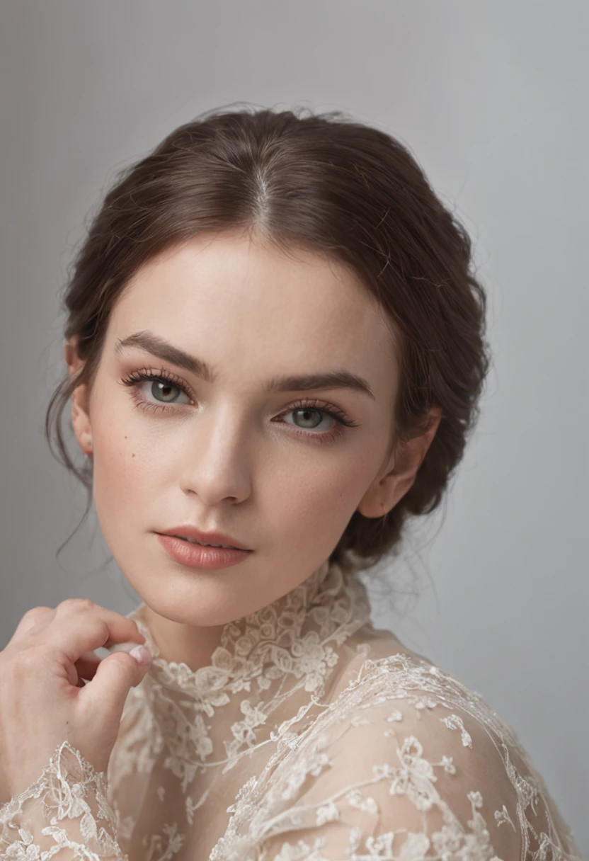 a girl，Menina chinesa，（Por Li Gerba）Usando um vestido branco do Homem-Aranha，Fique no telhado da cidade，exquisite facial features，Uma pose sedutora，Saia plissada de renda，Meias brancas com renda，Uma enorme marca brilhante do Homem-Aranha no peito，longos cabelos dourados，Pupilas azuis brilhantes，