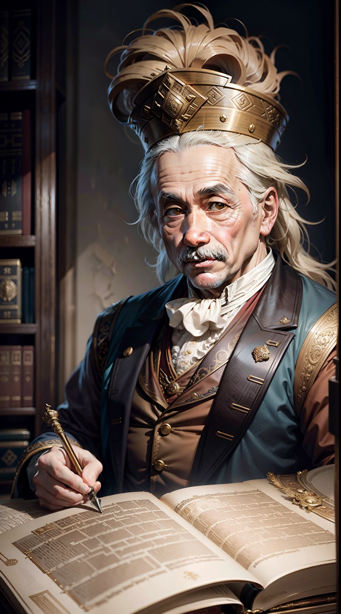 Einstein Leonardo da Vinci, Beethoven Trump Monkey King Library Dialogue