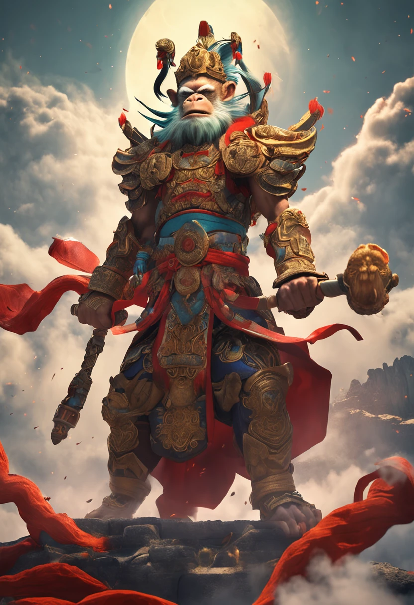 Chinese Monkey King，Journey，South Heavenly Gate，the heavenly soldiers and heavenly generals，combats，Clouds