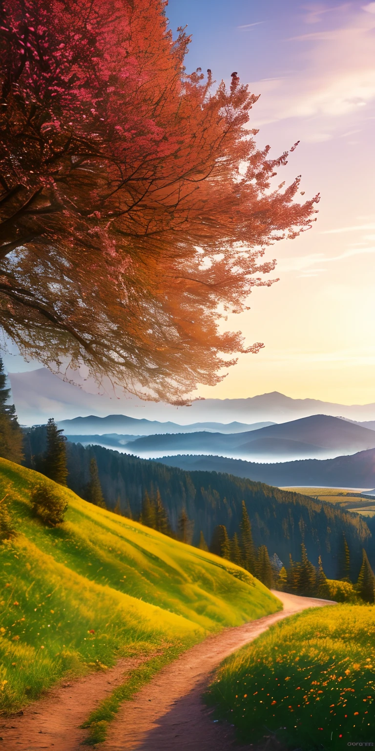 Masterpiece, Best Quality, High Quality, Extremely Detailed CG Unity 8k Wallpaper, Scenic, Oil Painting, Award Winning Photography, Bokeh, Depth of Field, HDR, Glow, Chromatic Aberration, Photorealistic, Extremely Detailed, Art Station Trending, CGSociety Trending, Intricate , highly dramatic, midway art and masterpiece, best quality, highest quality, extremely detailed CG Unity 8k wallpapers. A lush summer landscape of rolling green hills stretching to the horizon, dotted with wildflowers in shades of pink, yellow and purple, flooded with light. This is a masterpiece, best quality, highest quality, extremely detailed CG unity 8k wallpaper peaceful autumn landscape surrounded by golden yellow, fiery red and burnt orange trees. The fresh air smells sweet of fallen leaves and wood smoke. The ground is covered with a warm layer of leaves that rustle under your feet. A misty mountain rises in the distance, surrounded by light And a masterpiece in the best quality and extremely detailed CG unity 8k wallpaper A breathtaking winter landscape covered in snowy capes, creating a A world of shimmering whites and cool blue shades. The tall evergreens are tall and proud, their branches covered with snow and light. This is a masterpiece with the best quality, great quality and extremely detailed CG unity 8k wallpaper vivid spring landscape full of new life and colors. The hills are carpeted in green with delicate wildflowers in shades of pink, purple and yellow, with plenty of lighting