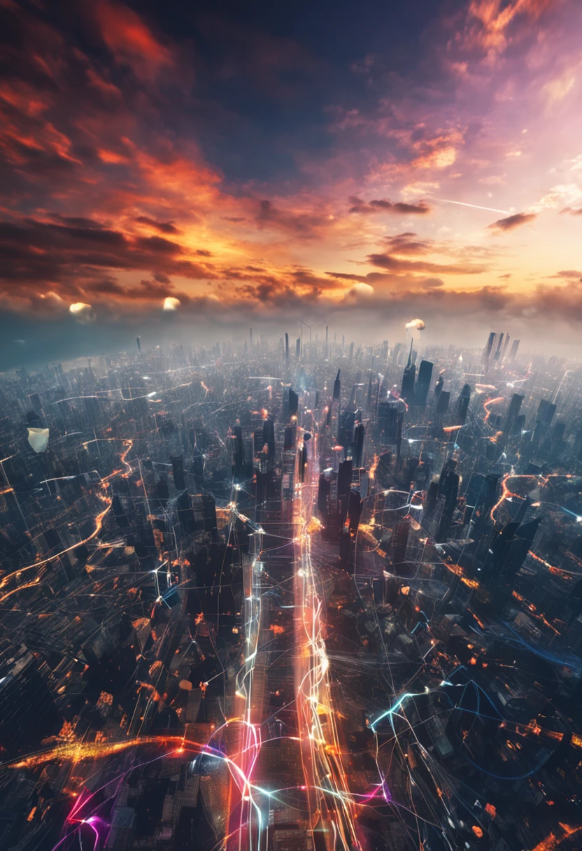 ฺBusinessman holding Global network connection. Big data analytics and business intelligence concept. World map point and line composition concept of global