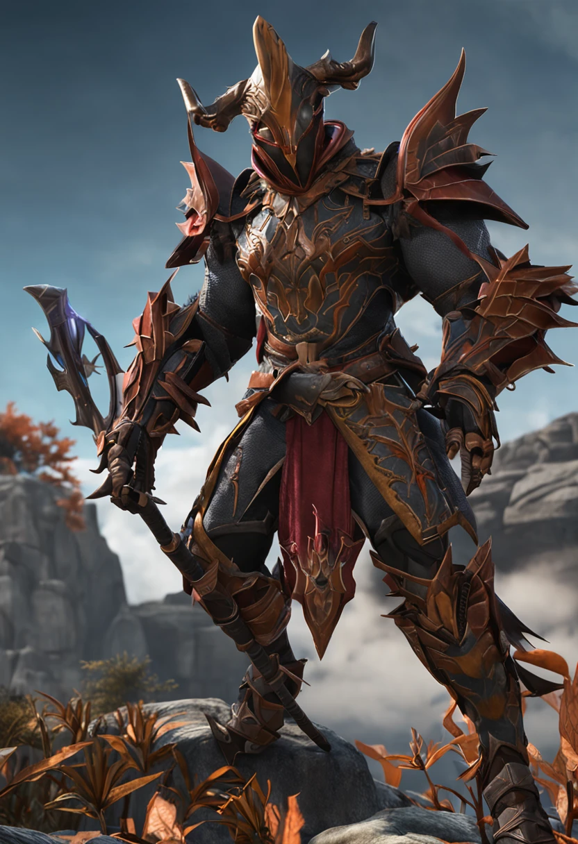 Draconic conjunto armadura de Giran do jogo Lineage 2, Realistic, 4k.