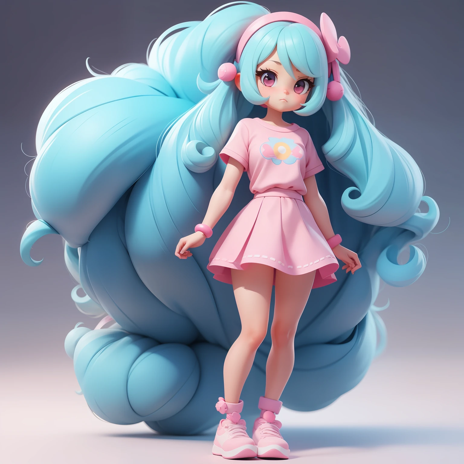 a super cute girl, full body, dreamy cute hair accessoriesPopmart Blind Box, IP design, clean and bright background3D rendering, OC rendering, 8k, soft focus, fine Glossysuper detail --ar 3:6 50 --q 2 --niji 5 --style expressive --s 2