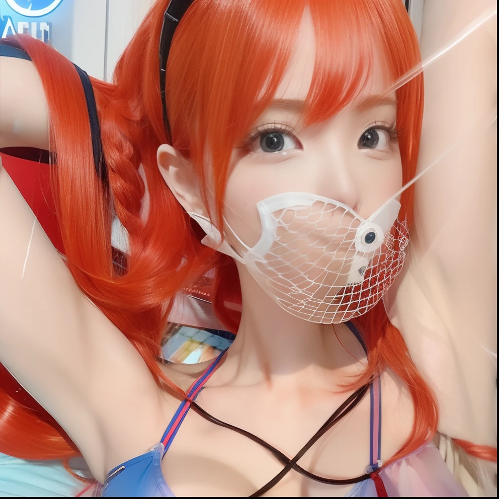 girl, nami, long orange hair, blue bra, realistic anime, realistic anime 3 d style, realistic young anime girl, stunning anime face portrait, photorealistic anime, anime realism style, kawaii realistic portrait, realistic anime artstyle, beautiful anime portrait, realistic anime style at pixiv, realistic anime art style, hyper realistic anime, 3 d anime realistic, realistic, ultra detail