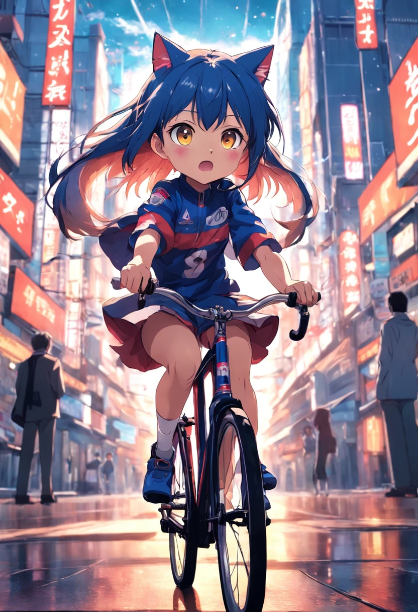 Japanese anime,Jingle cat,Cycling