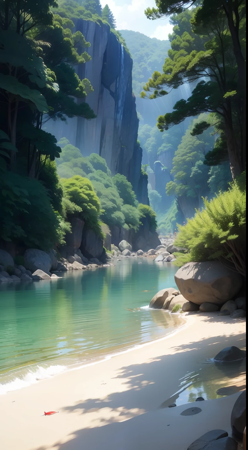 夏天,foliage,Eau,There are a lot of fish swimming in the water