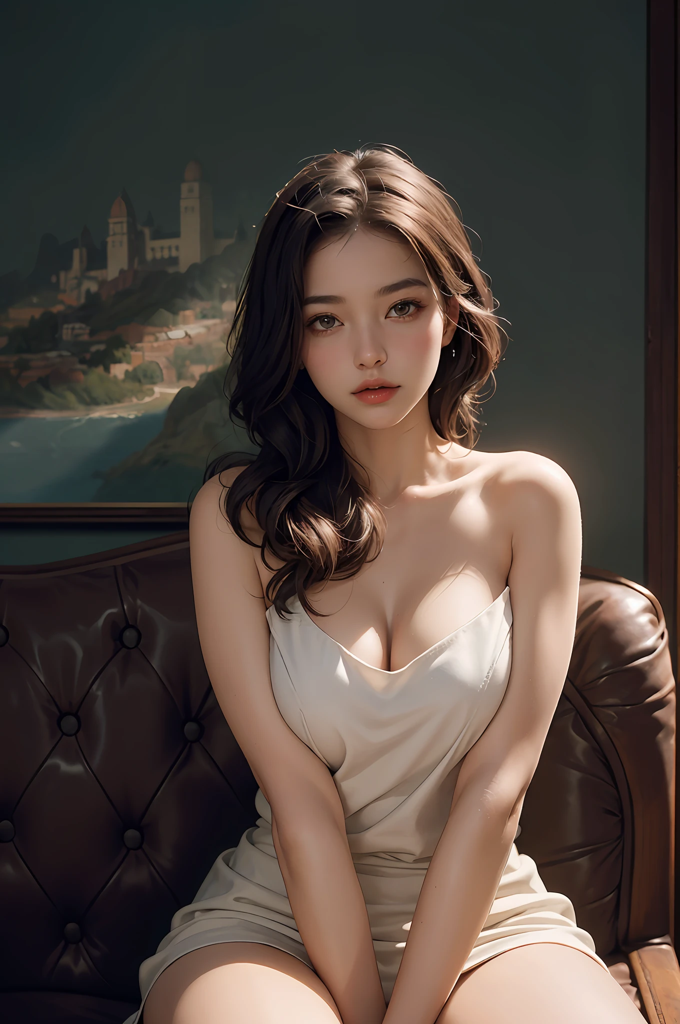 (1girl:1.3),realistic photograph, photorealistic:1.4
official art, ultra detailed, beautiful and aesthetic, beautiful, masterpiece, best quality, sitting down, spread legs, hands behind head,
big breasts,(naked), fingers spreading open,