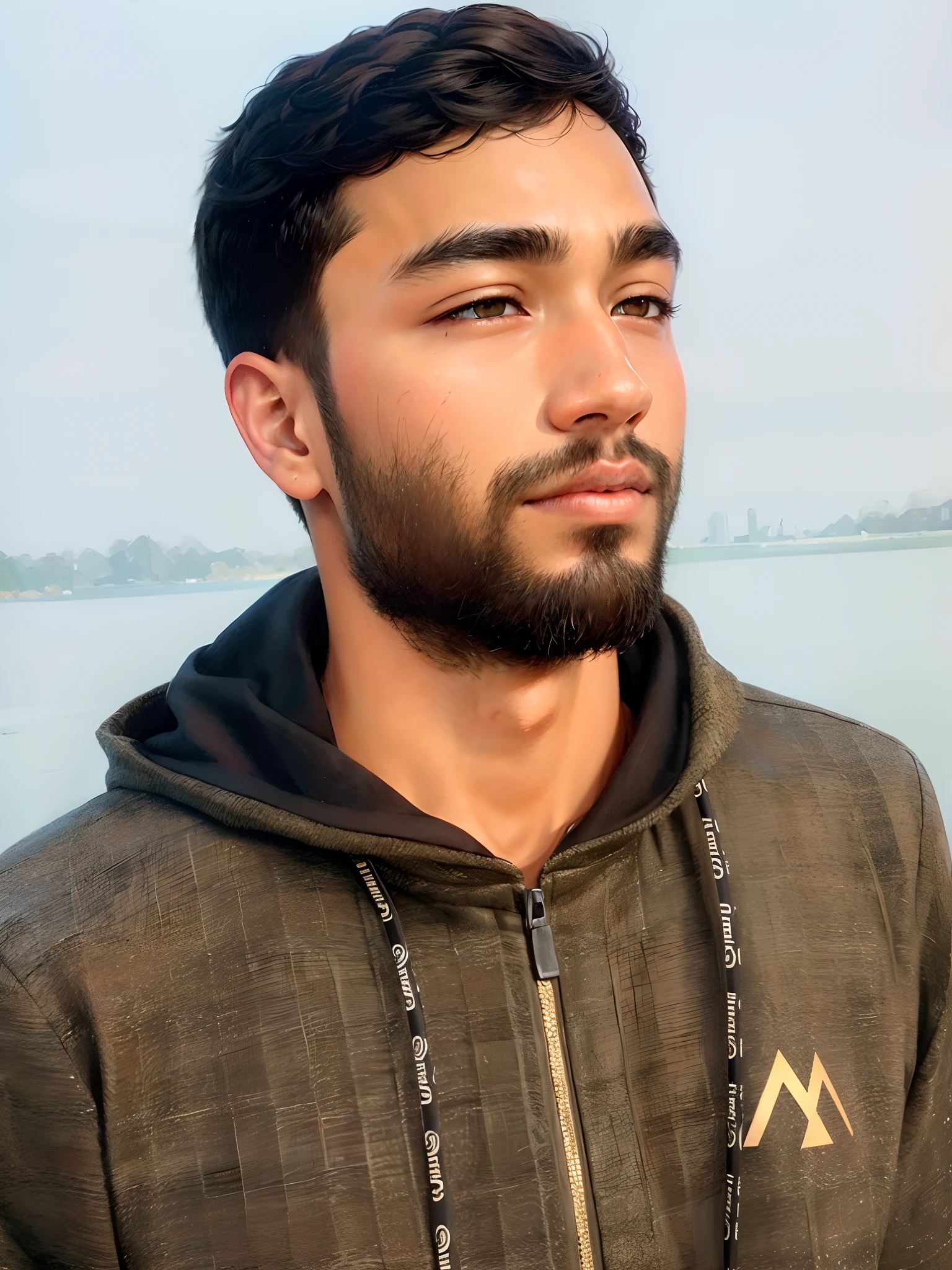 Best quality, masterpiece, ultra high res, (photorealistic: 1.4), raw photo, 1boy, boy, young adult, black hair, brown, boy, skin texture, Japanese, light brown eyes honey