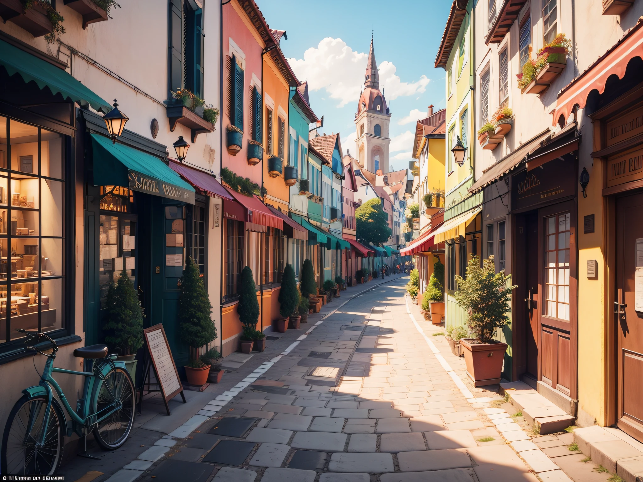 Cityscapes:Picturesque streets lined with colorful buildings and charming cafes.