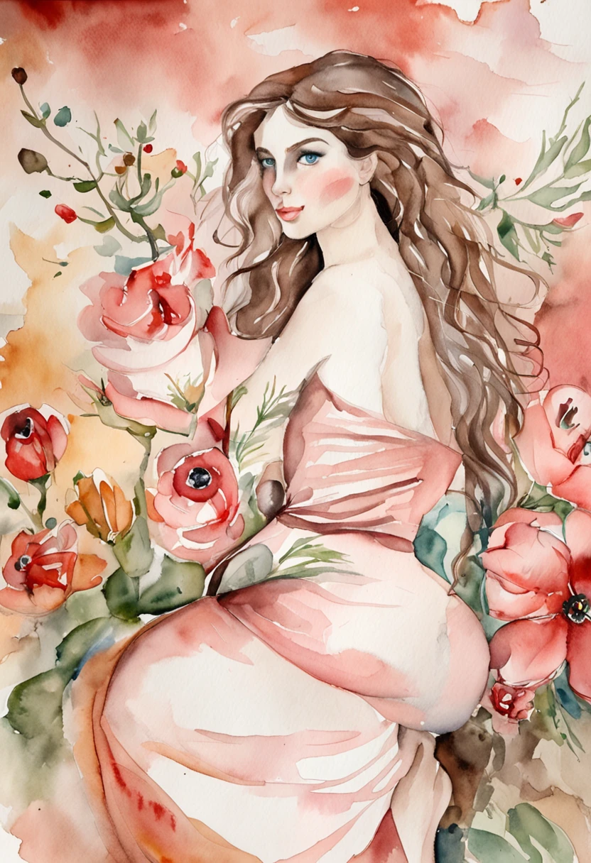 mulher MILF, adult CHILD, Loira, Cabello largo, ojos azules, labios gruesos, red lipstik, Cintura delgada, cadera grande, muslos gruesos, enorme, Cofre enorme, pechos enormes, in pink swimsuit, On paria