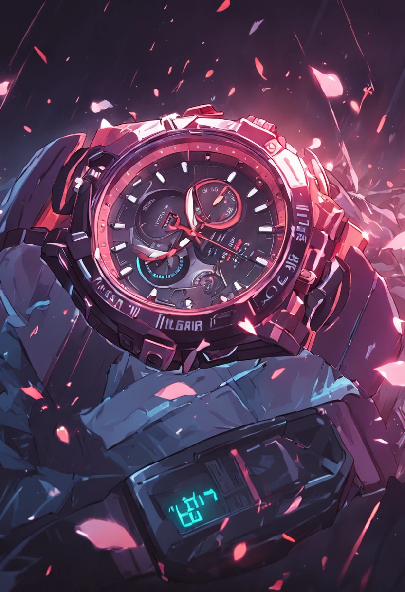 Casio watch in the box with dark background