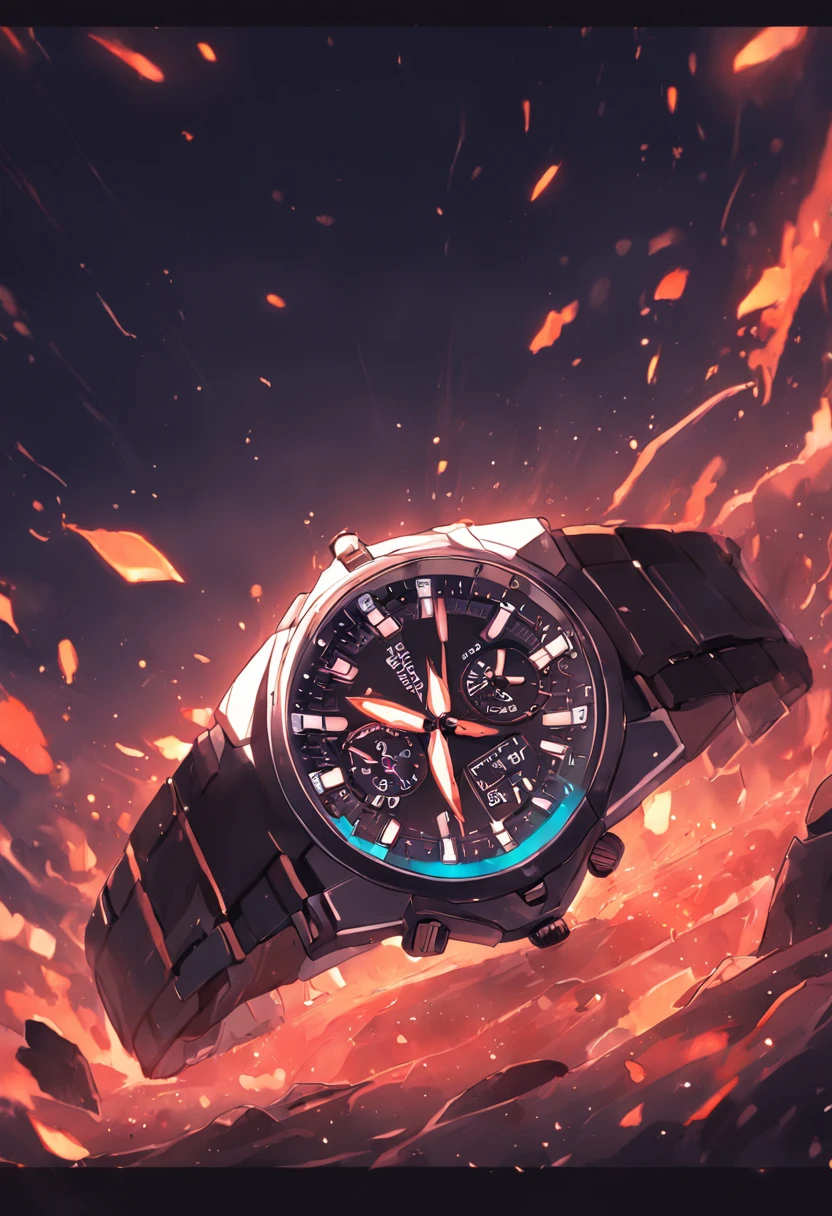 Casio watch in the box with dark background