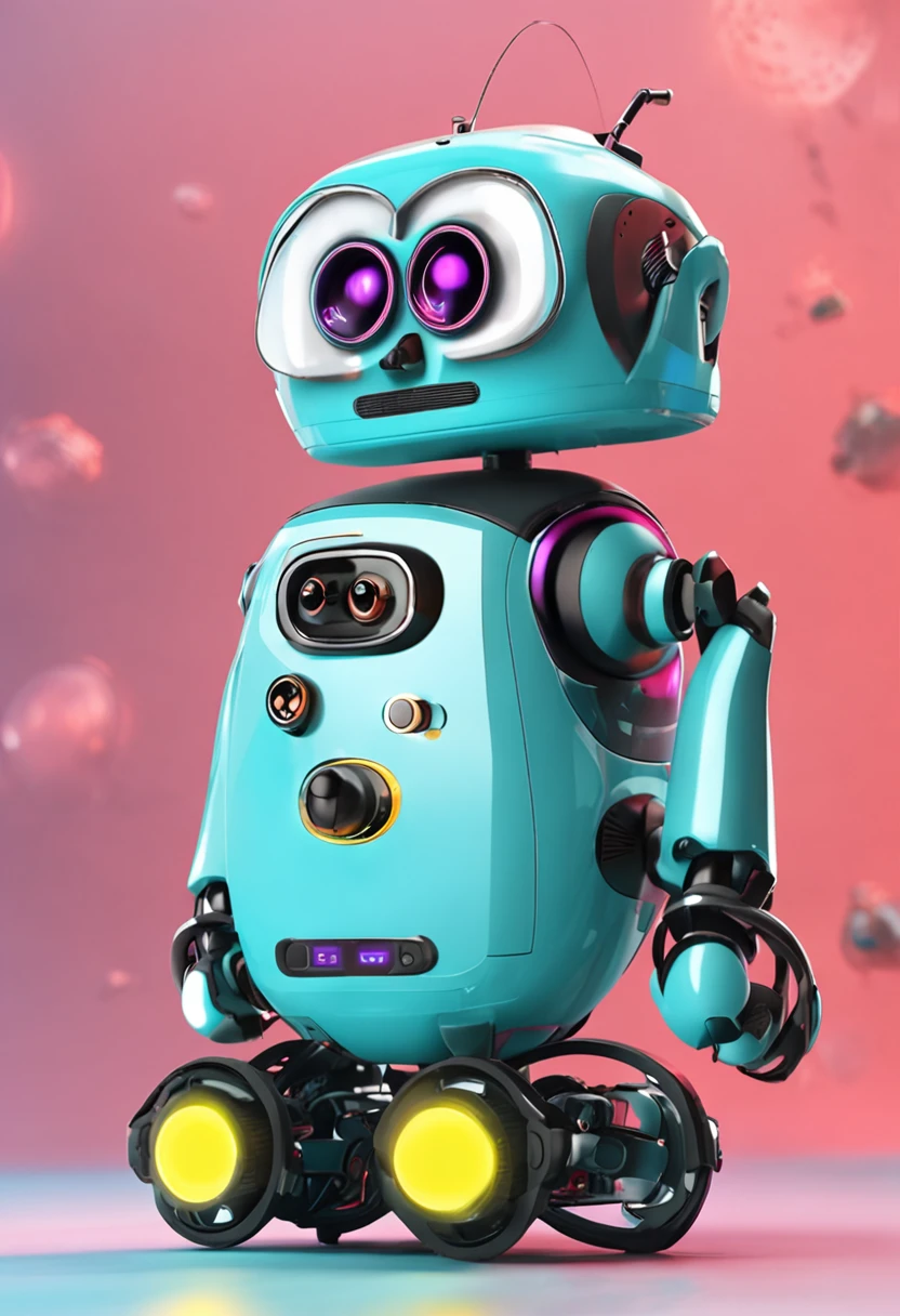 Multifunctional home robot,short stature,delicated,Realistic style robot cleaning the house