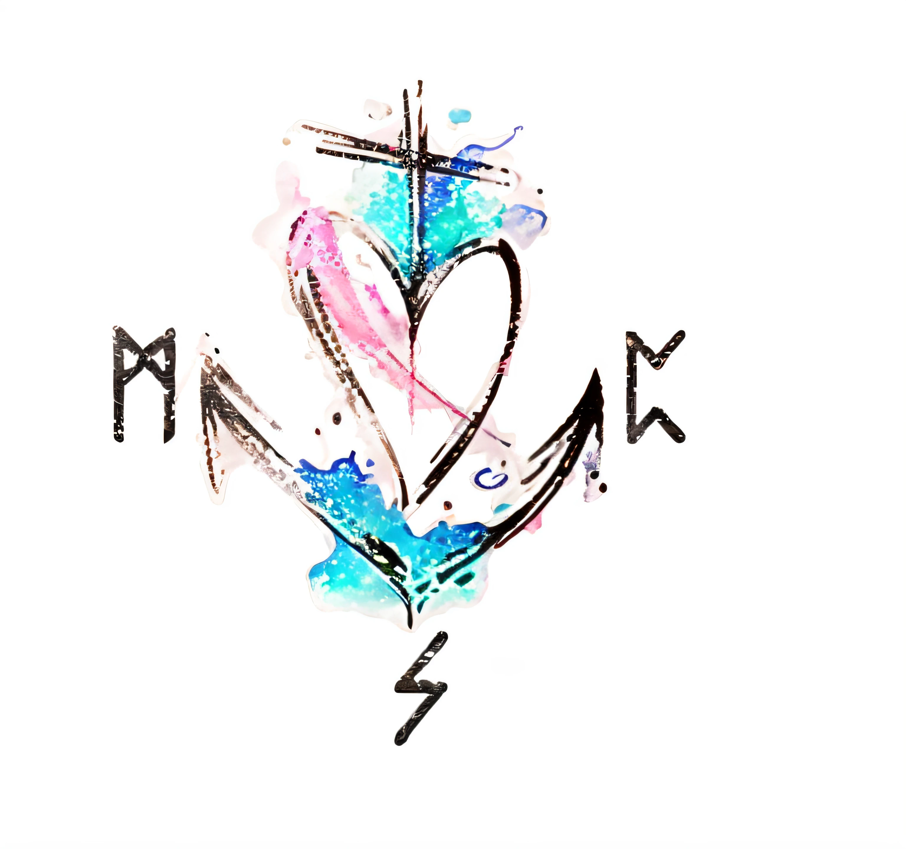 there is a drawing of a heart and an anchor on a white background, mscow, by Maksymilian Gierymski, ((oversaturated)), 【 sciart 💙💜 mson, logo art, by Maria Johanna Görtz, ((messy)), by Christen Købke, by Morgan Russell, mystic unity, tattoo sketch of a sea