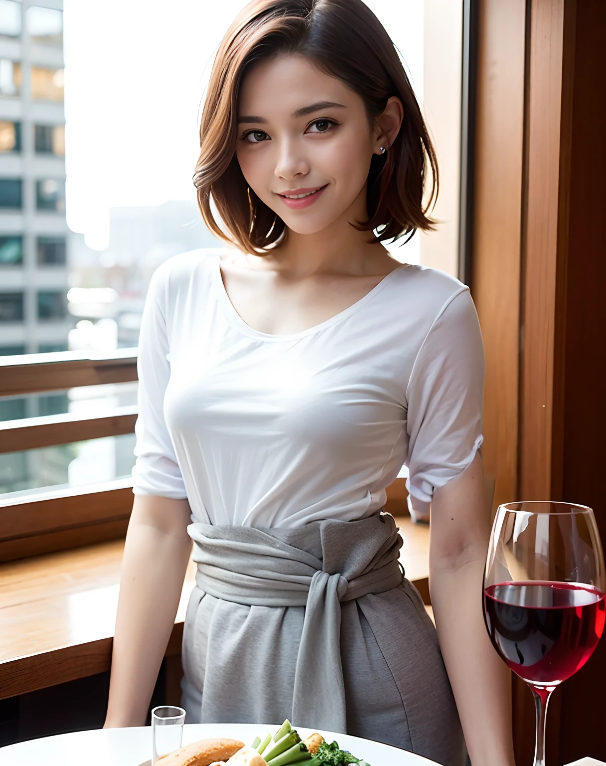 Change to a T-shirt with French sleeves