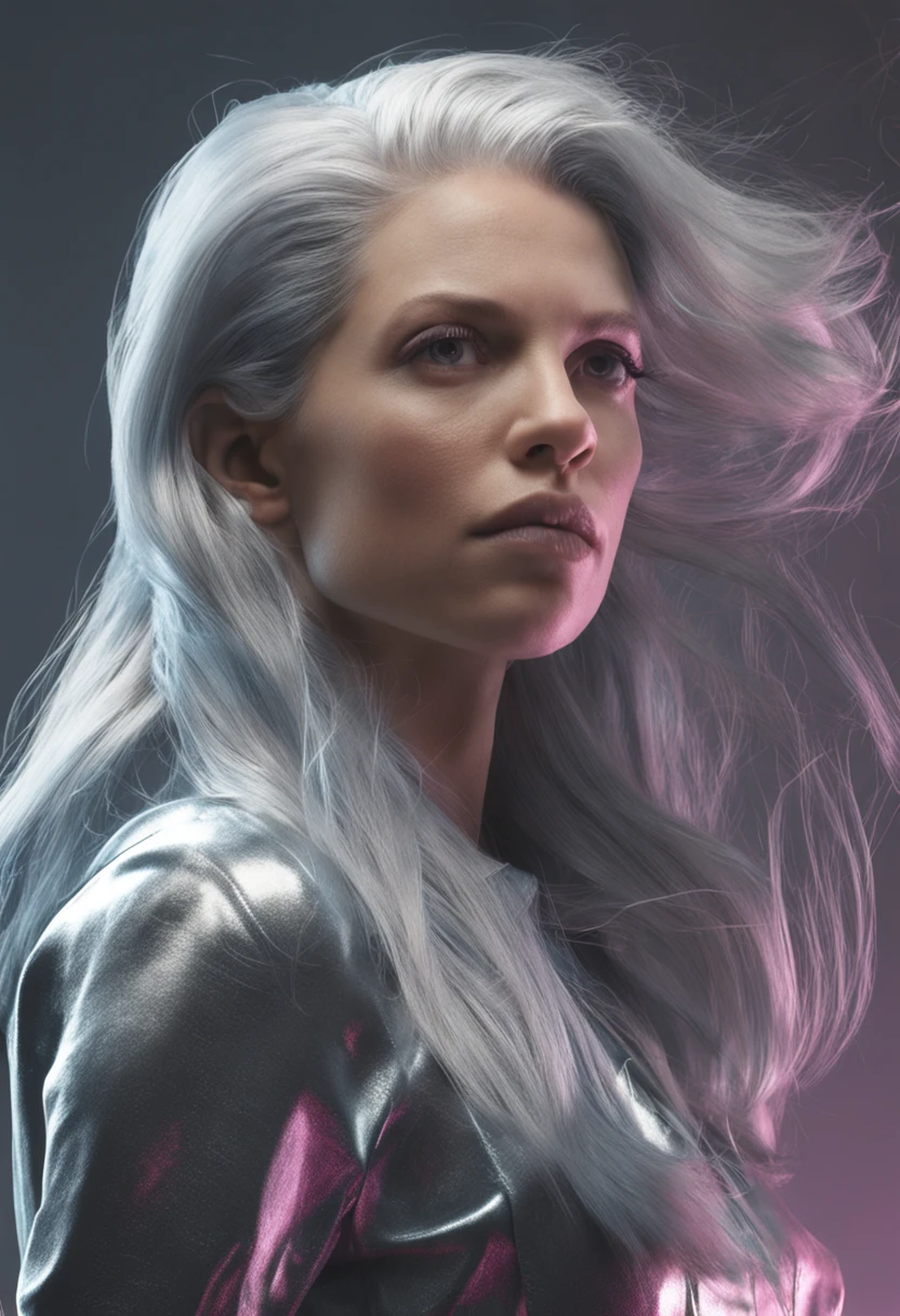 silver hair, glaring, Futurism, chiaroscuro, motion blur, masterpiece