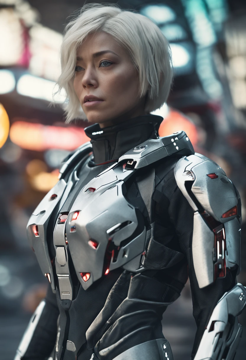 ((Best quality)), ((masterpiece)), (detailed:1.4), cute , lean body, japanese woman, slick short hair, platinum blonde hair, side parting, floppy hair, 28 year old, beautiful, science fiction, space uniform, futuristic, photography, movie scene, horror movie scene,scifi movie,HDR ,NVIDIA RTX,Super-ResolutionDepth-of-field,Maximum clarity and sharpness,Multi-layered textures,Perfect proportions,Two-tone lighting,Wide aperture,Low ISO,White balance,Rule of thirds,8K RAW, dark, cinematic