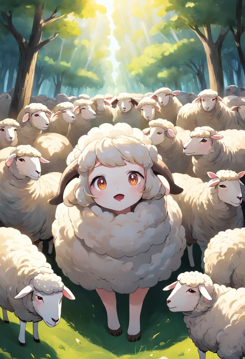 Sheep illustration、Illustration of a horned sheep、Illustration of a sheep with both hands raised、Illustration of a fattening sheep、Yuru Chara illustration