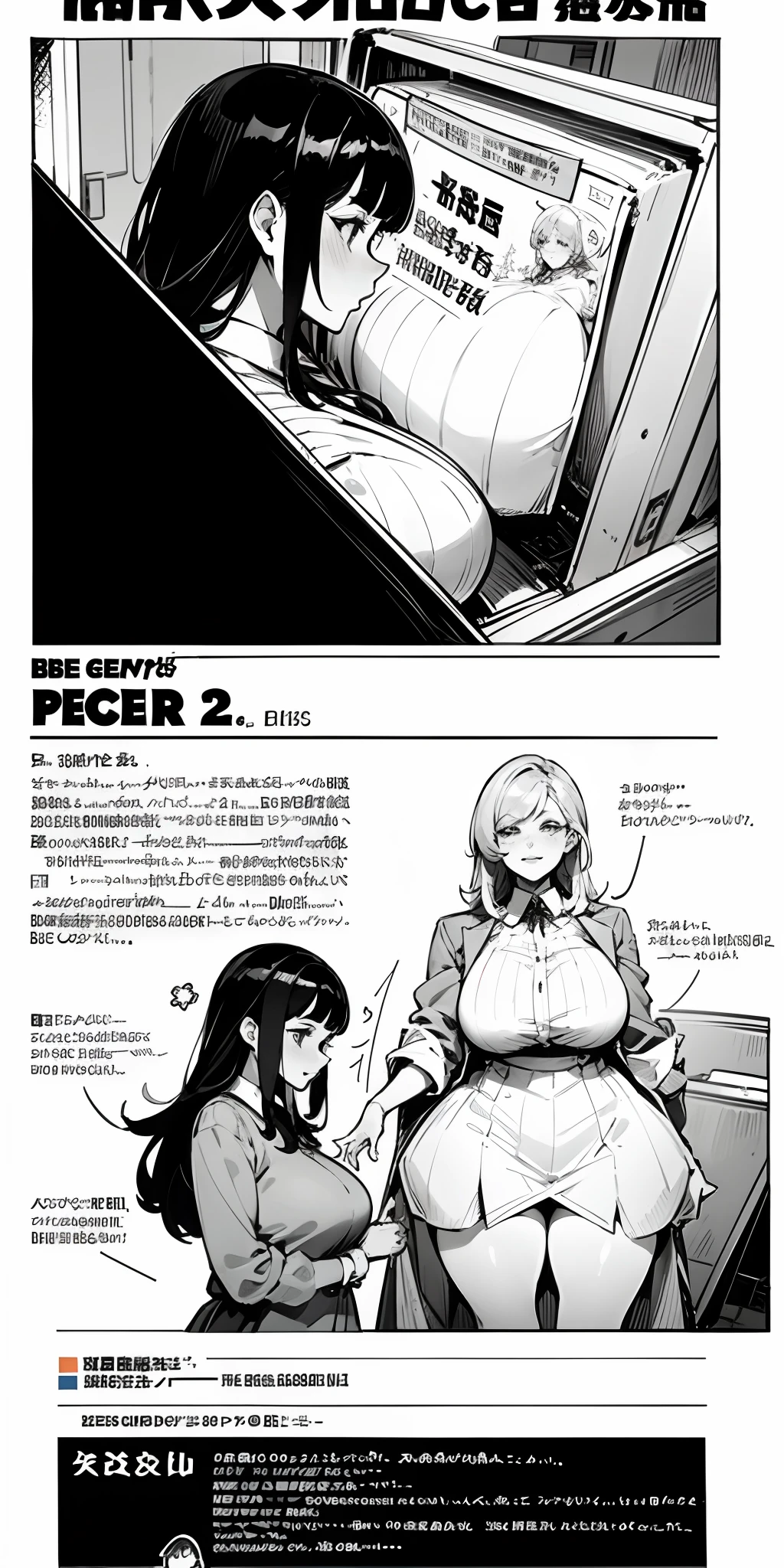 (comix 図 style:1.4) ,Digital Illustration 。Manga style comics.  Comic Strip，battle，，attack，お互いをattackする、(Big Breasts:1.4), Big Ass、High resolution, Highest quality, masterpiece, (Battle pose)