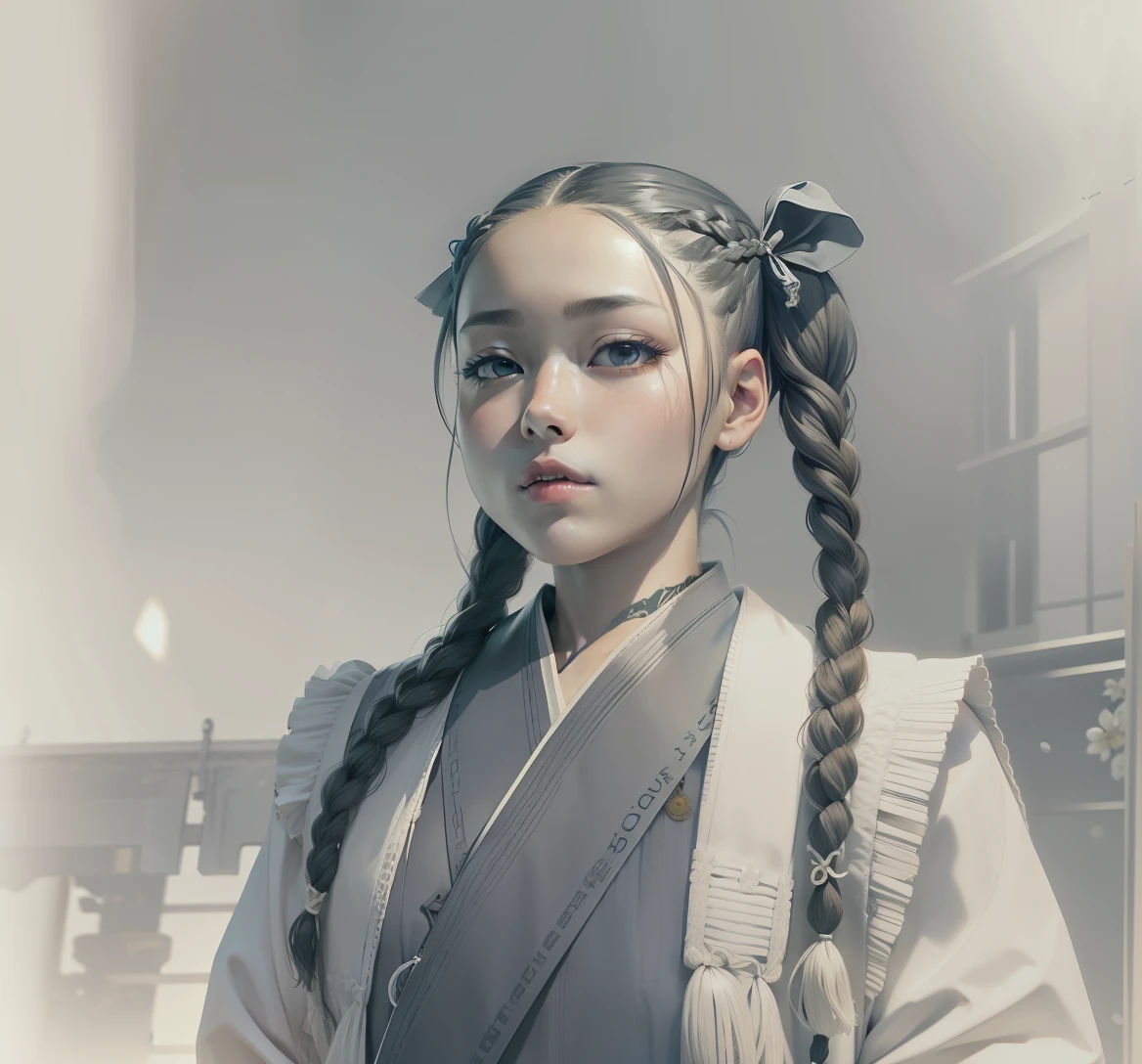 Twin-tailed、Braids、Beautie