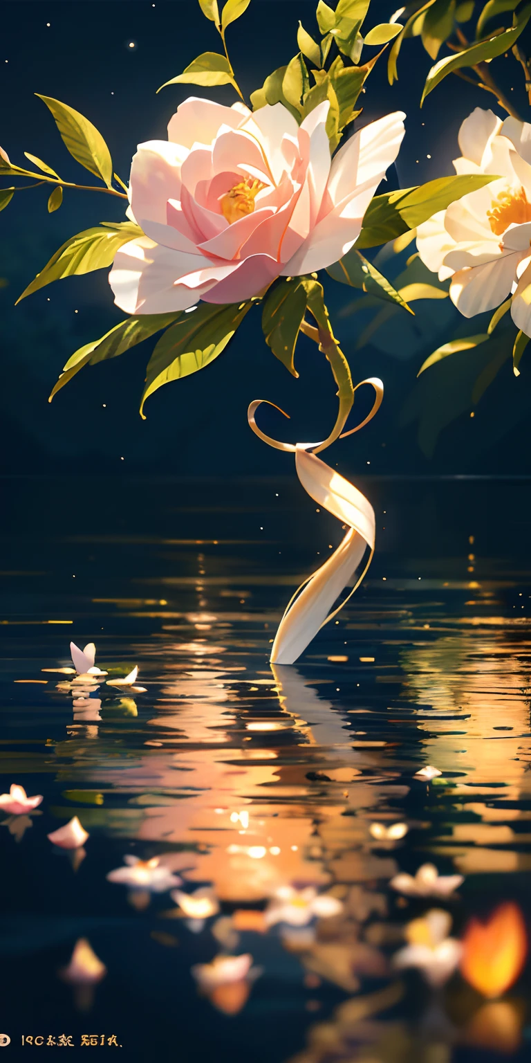 Tanabata roses,The dazzling midday sun、fisheyelens、high definition detail、Wet watermark、hyper-detailing、cinematic ligh、ultra-realistic realism、softlighting、Deep field focus bokeh、Ray traching、diffused reflections(Ultrafine Glass Reflection)and surrealism