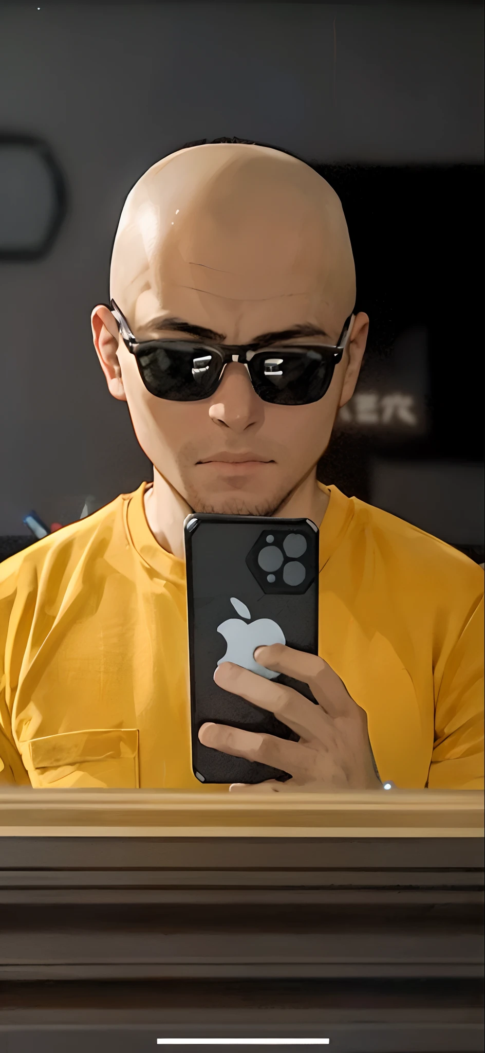 Best quality: 1.0), (Super High Resolution: 1.0), Anime boy, short black hair, blue eyes, sitting in front of computer playing games, background in esports room,