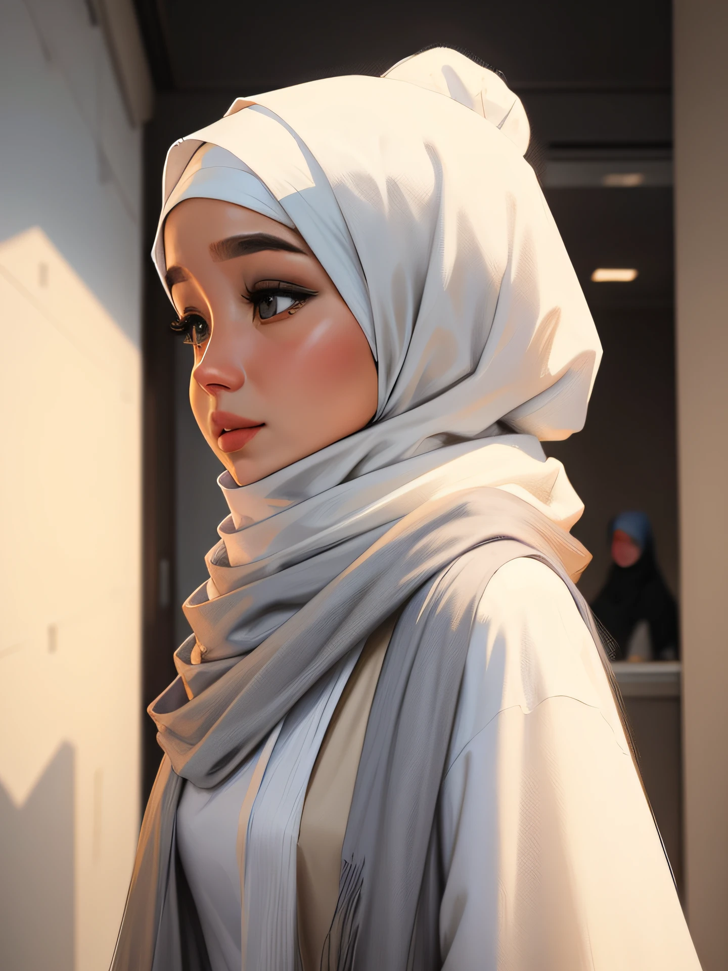 a close up of a woman wearing a headscarf and a scarf, hijab, beautiful and realistic faces, beautiful eyes and face, pale-skinned persian girl, hyperrealistic beautiful face, hyperrealism artstyle, 🤤 girl portrait, beautiful realistic face, photorealistic beautiful face, in a hijab, hijab, high quality portrait, very beautiful portrait, beautiful and realistic face, perfect face and eyes, beautiful delicate face