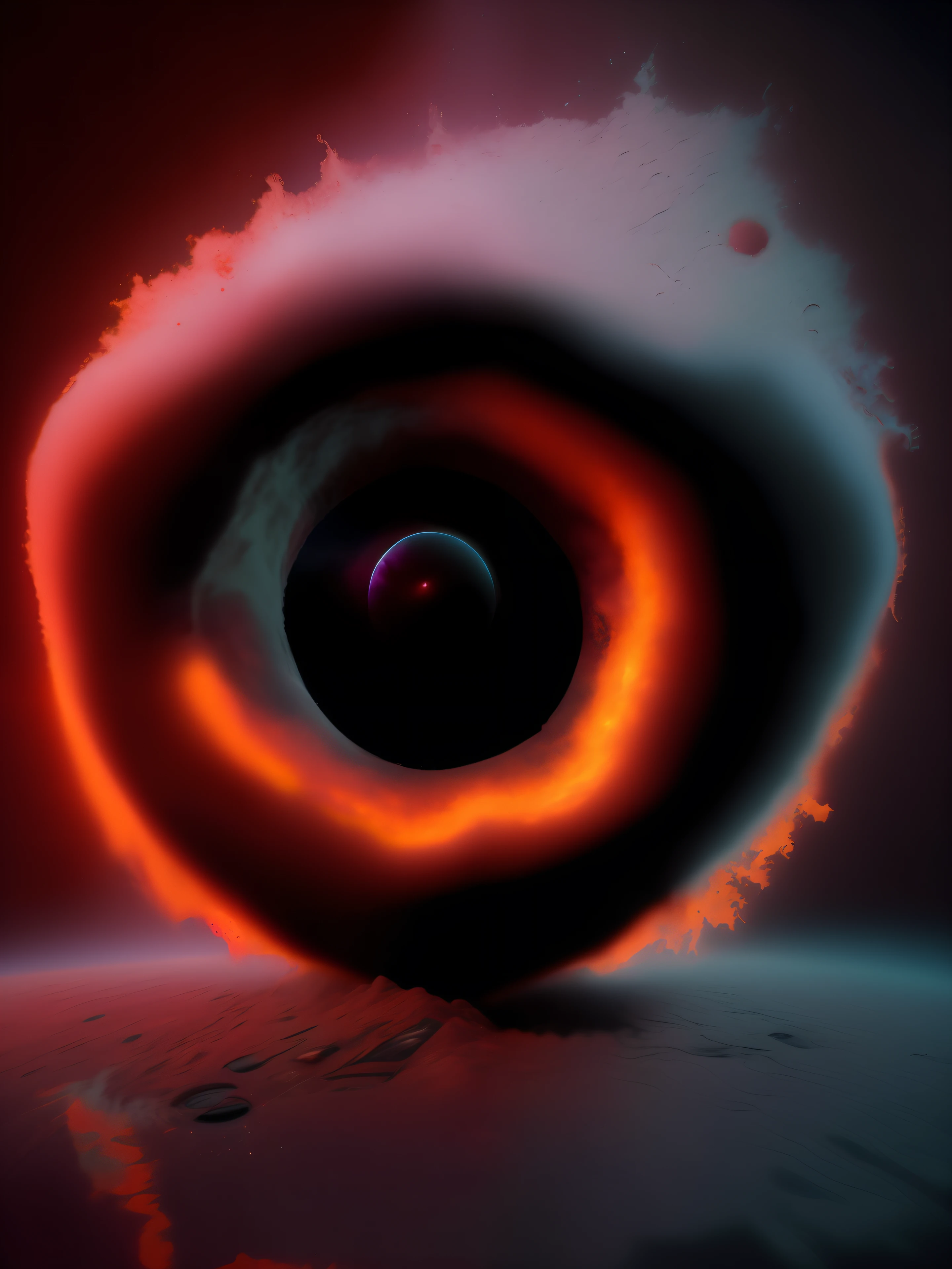 Black hole in my heart, Cubic art, nffsw,8K, Photorealistic octane rendering , Echelian geometry, paradoxical, Simon Starenhug, Floating