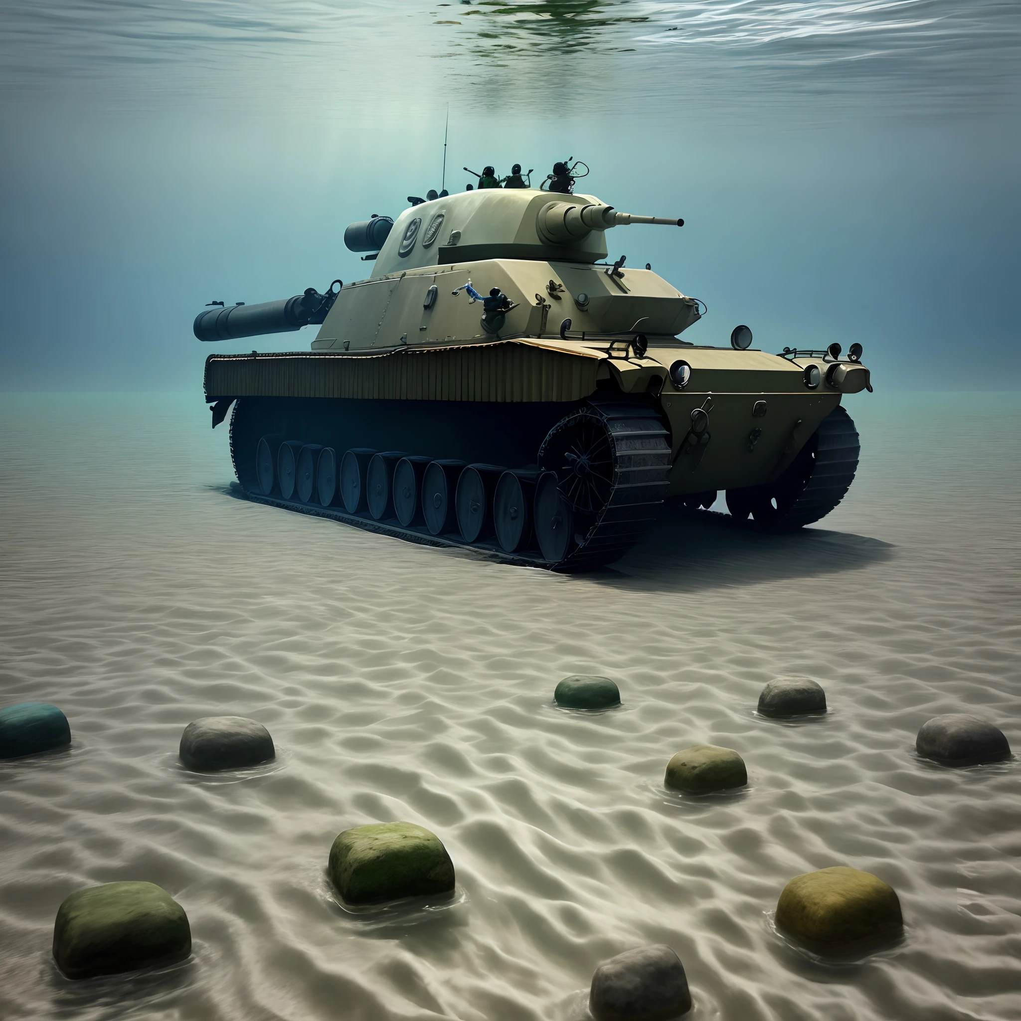 Tiananmen Square underwater